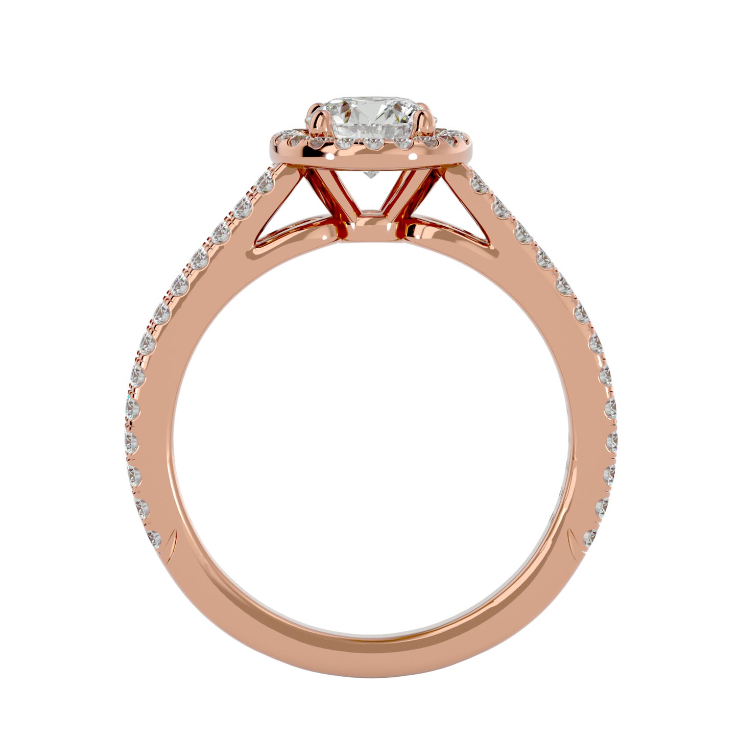 Seraphina halo diamond engagement ring