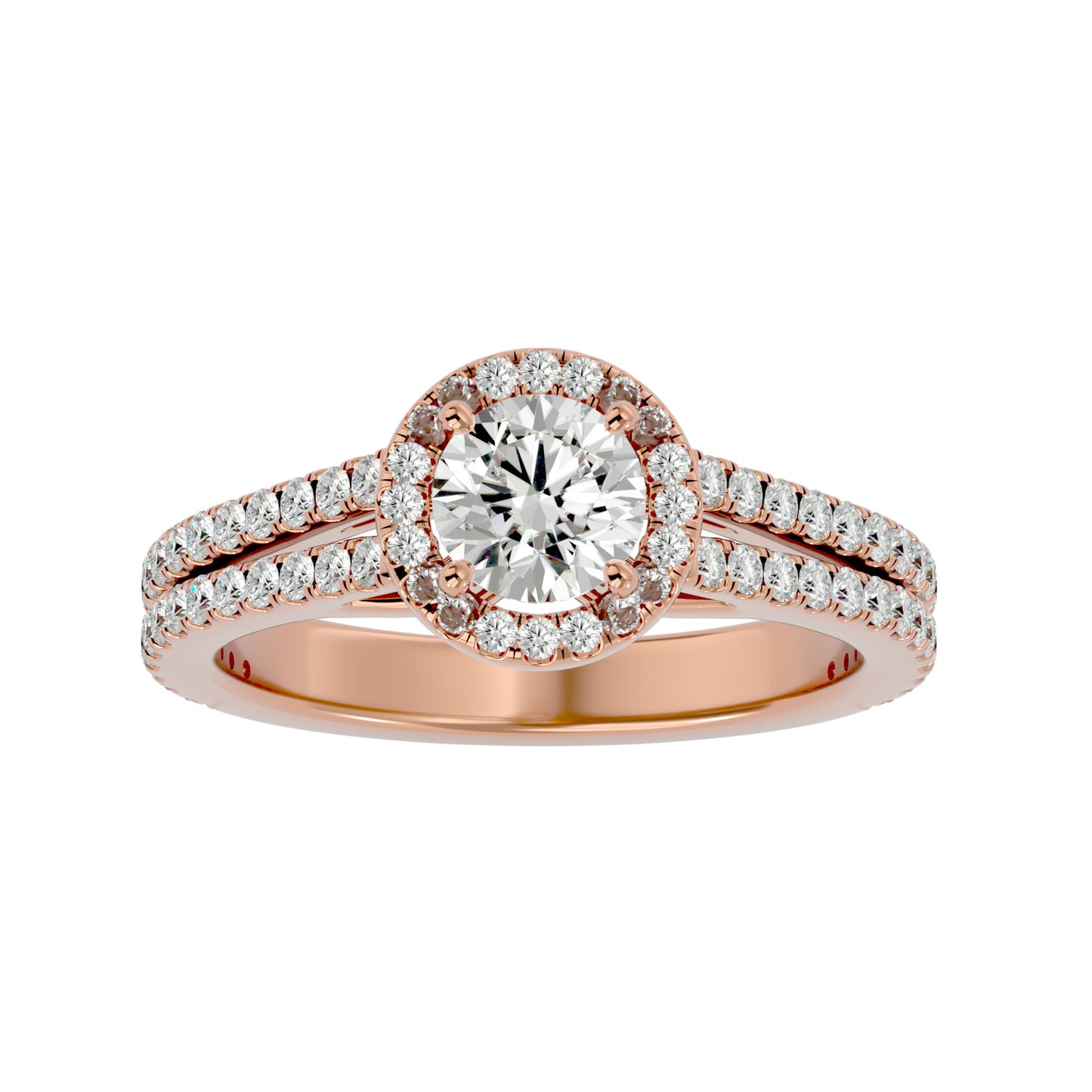 Seraphina halo diamond engagement ring