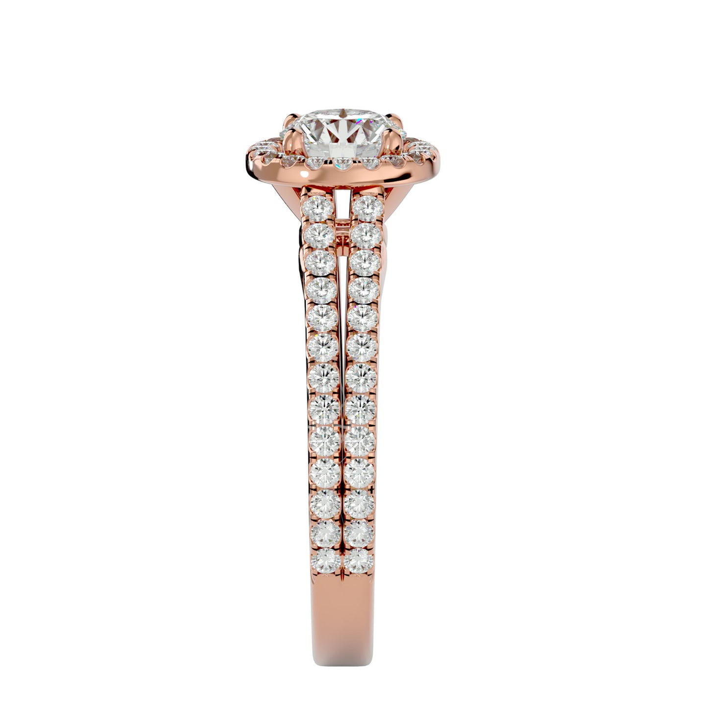 Seraphina halo diamond engagement ring
