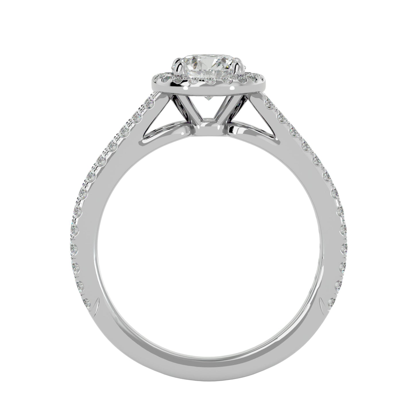 Seraphina halo diamond engagement ring