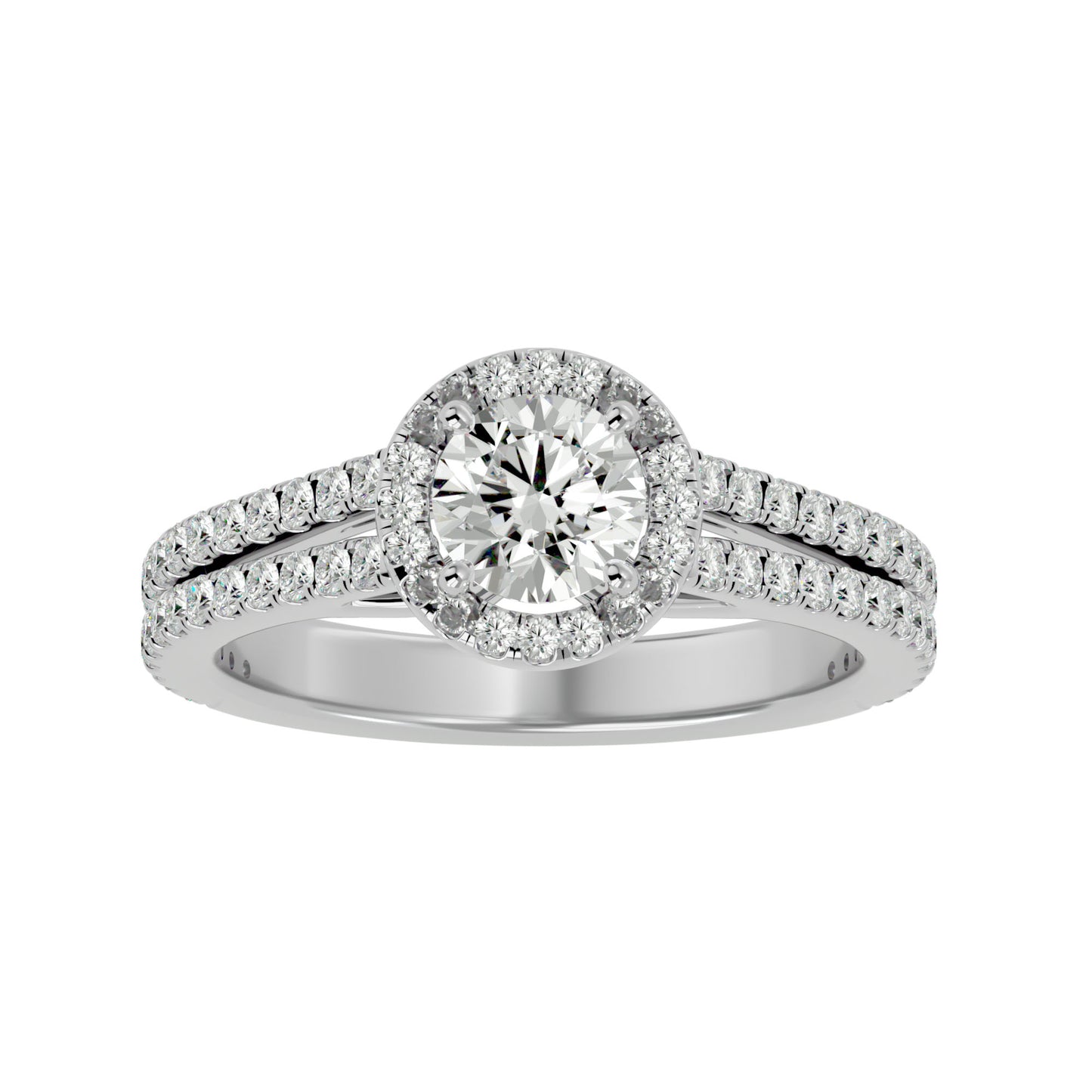Seraphina halo diamond engagement ring