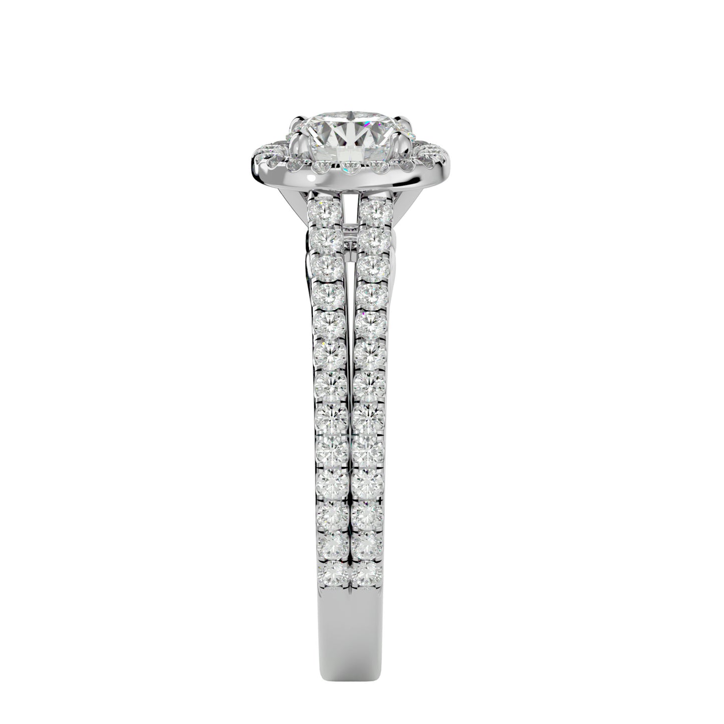 Seraphina halo diamond engagement ring