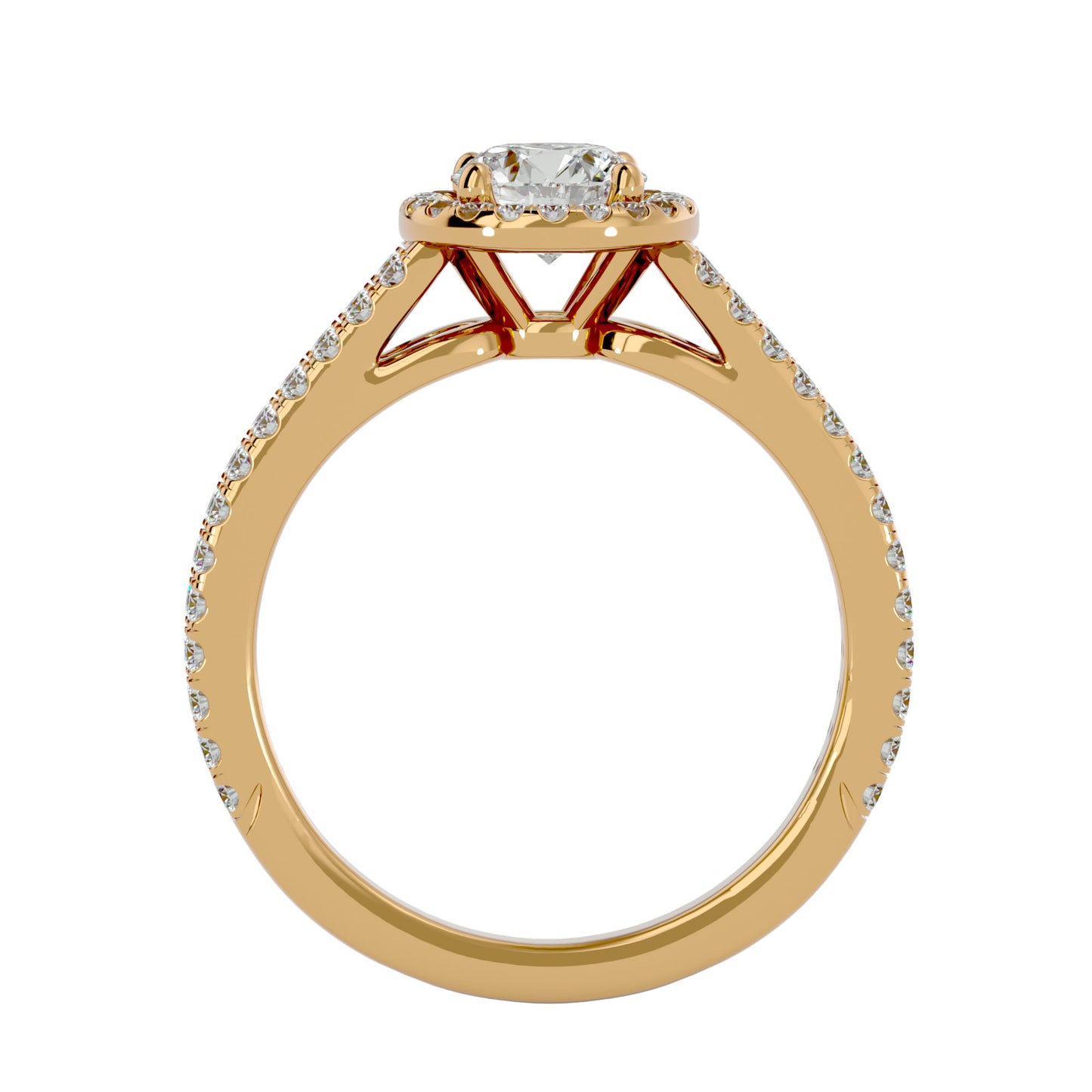 Seraphina halo diamond engagement ring