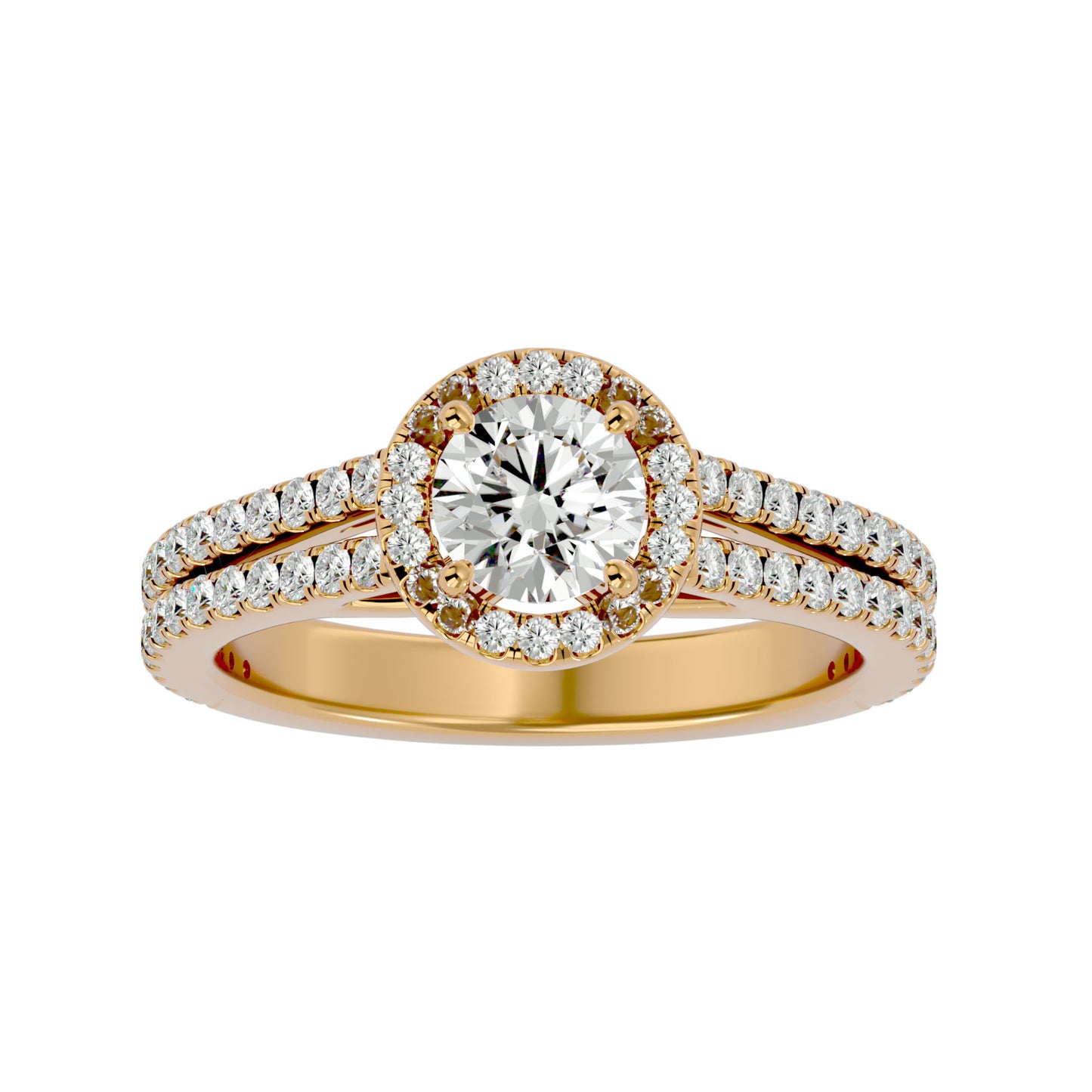 Seraphina halo diamond engagement ring