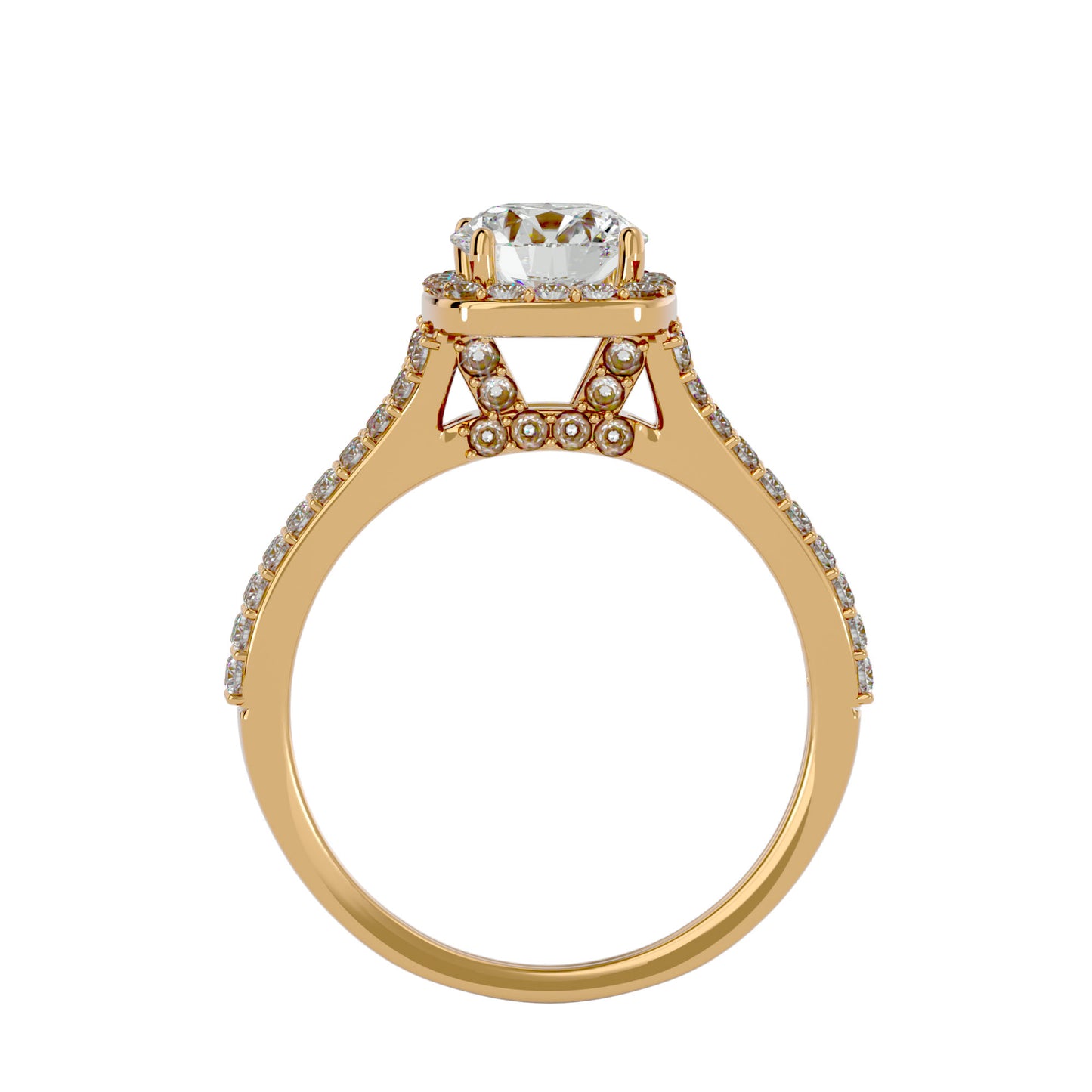Elowen Halo Diamond Engagement Ring