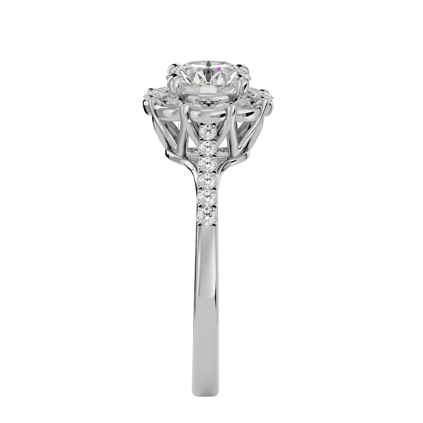 Odessa Marquise Halo Diamond Engagement Ring