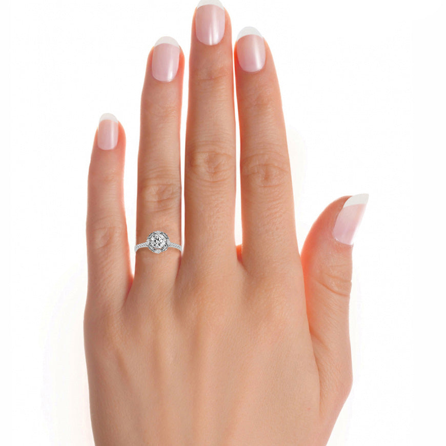 Odessa Marquise Halo Diamond Engagement Ring