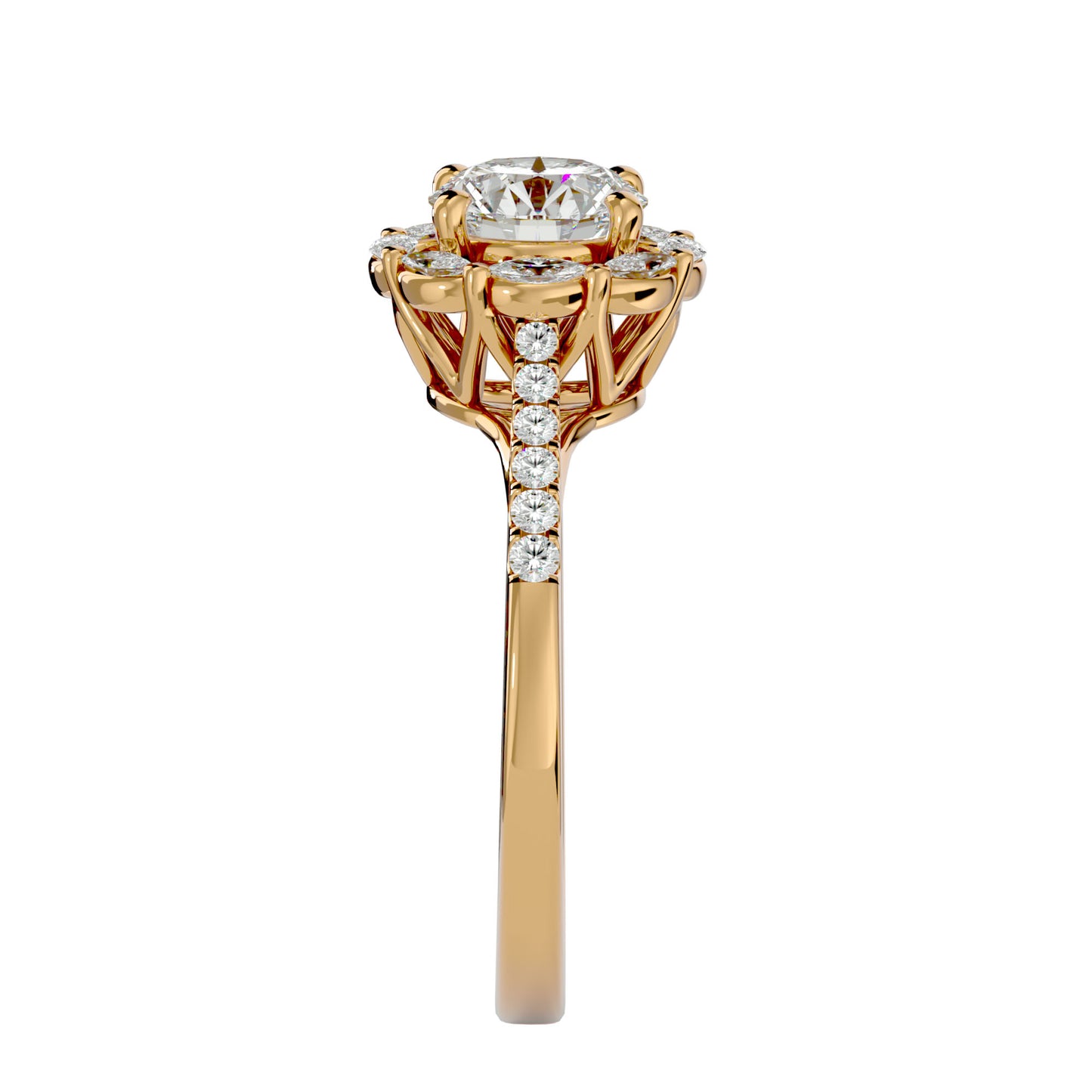 Odessa Marquise Halo Diamond Engagement Ring