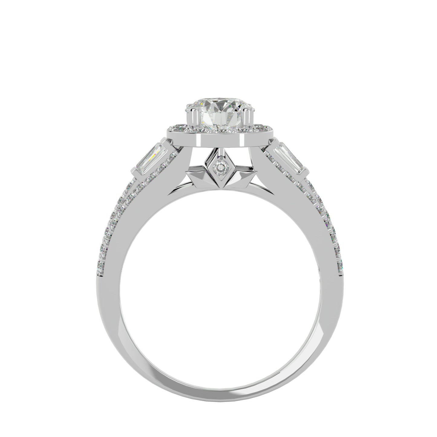 Latifa halo diamond engagement ring