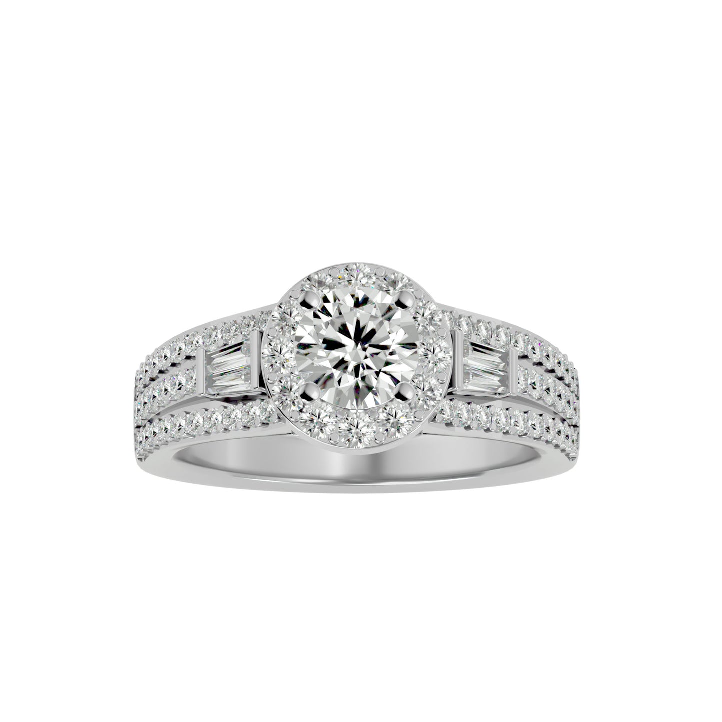 Latifa halo diamond engagement ring