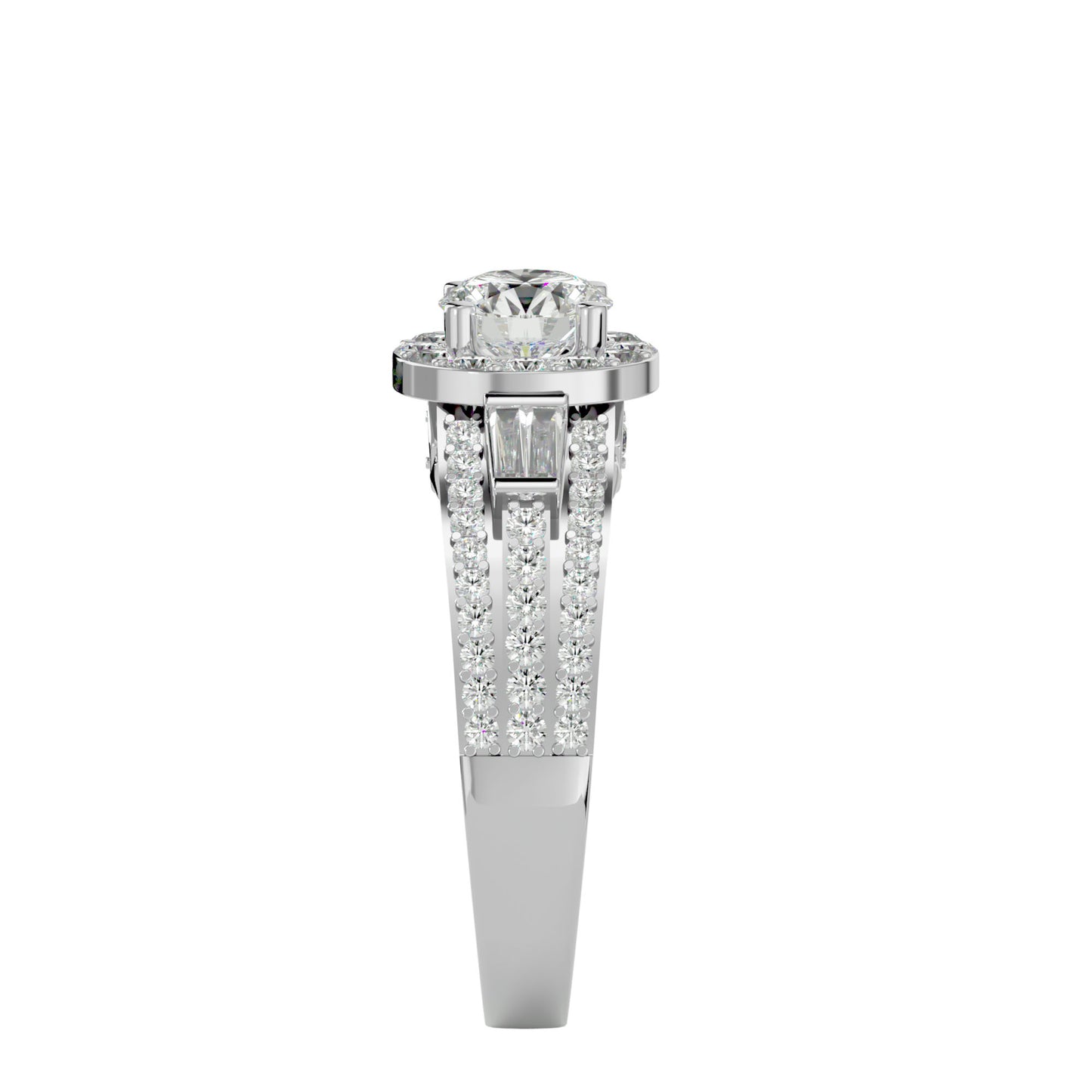 Latifa halo diamond engagement ring