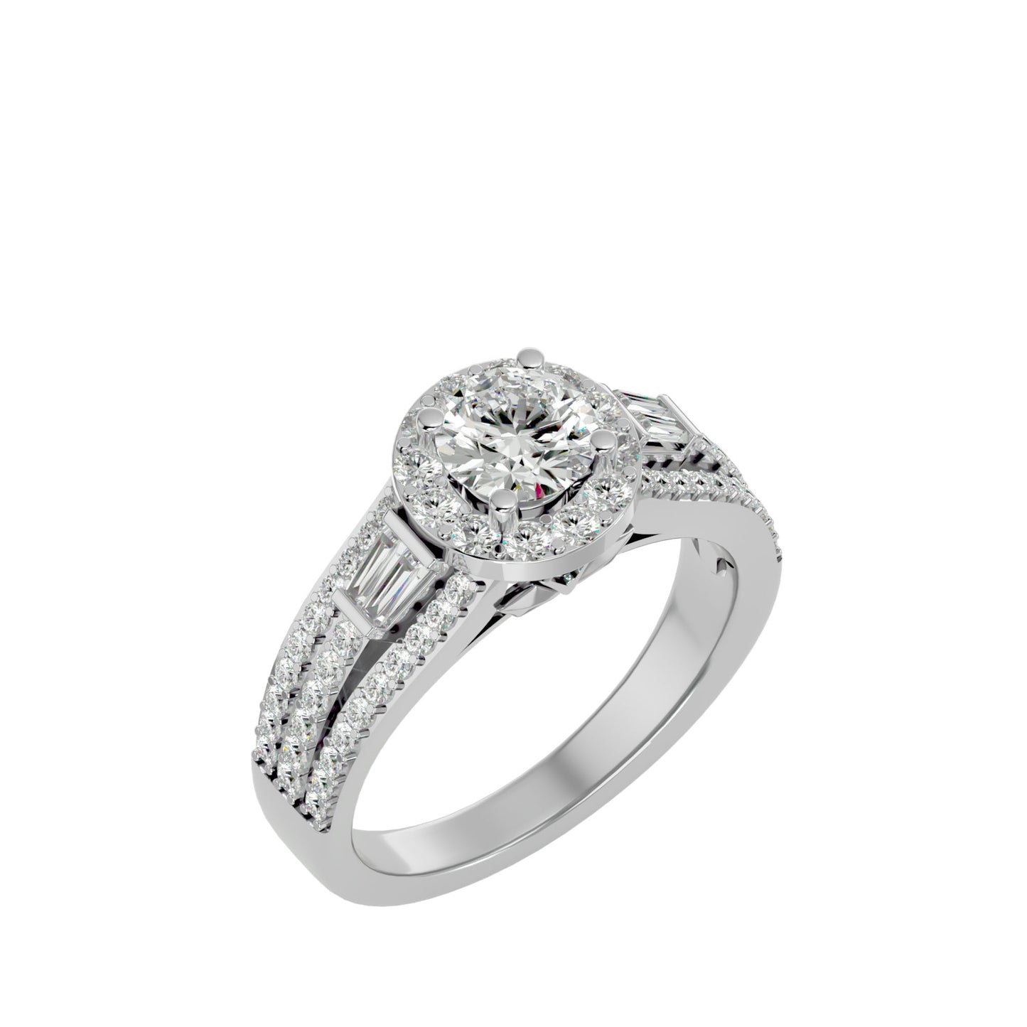 Latifa halo diamond engagement ring