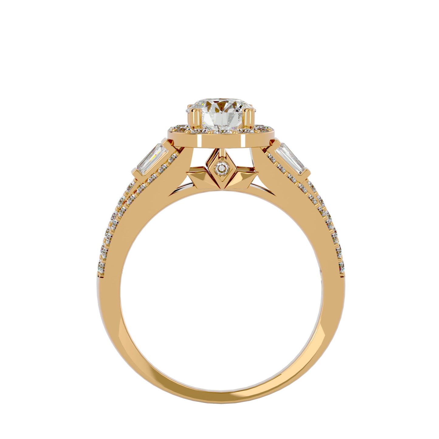 Latifa halo diamond engagement ring