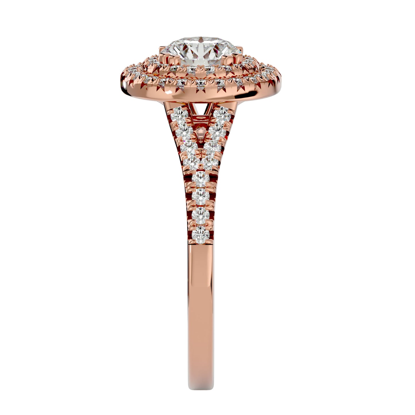 Shailey double halo diamond engagement ring