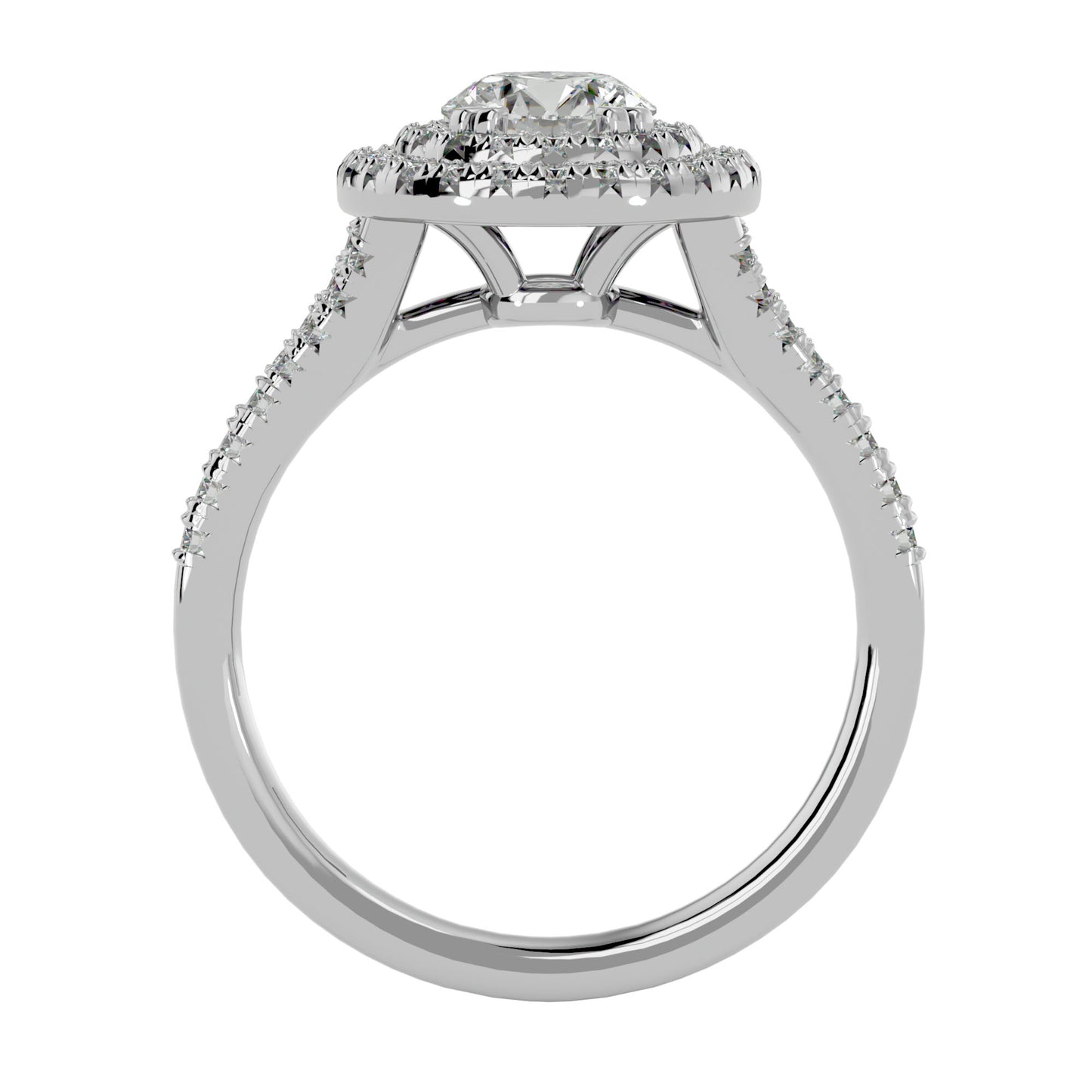 Shailey double halo diamond engagement ring