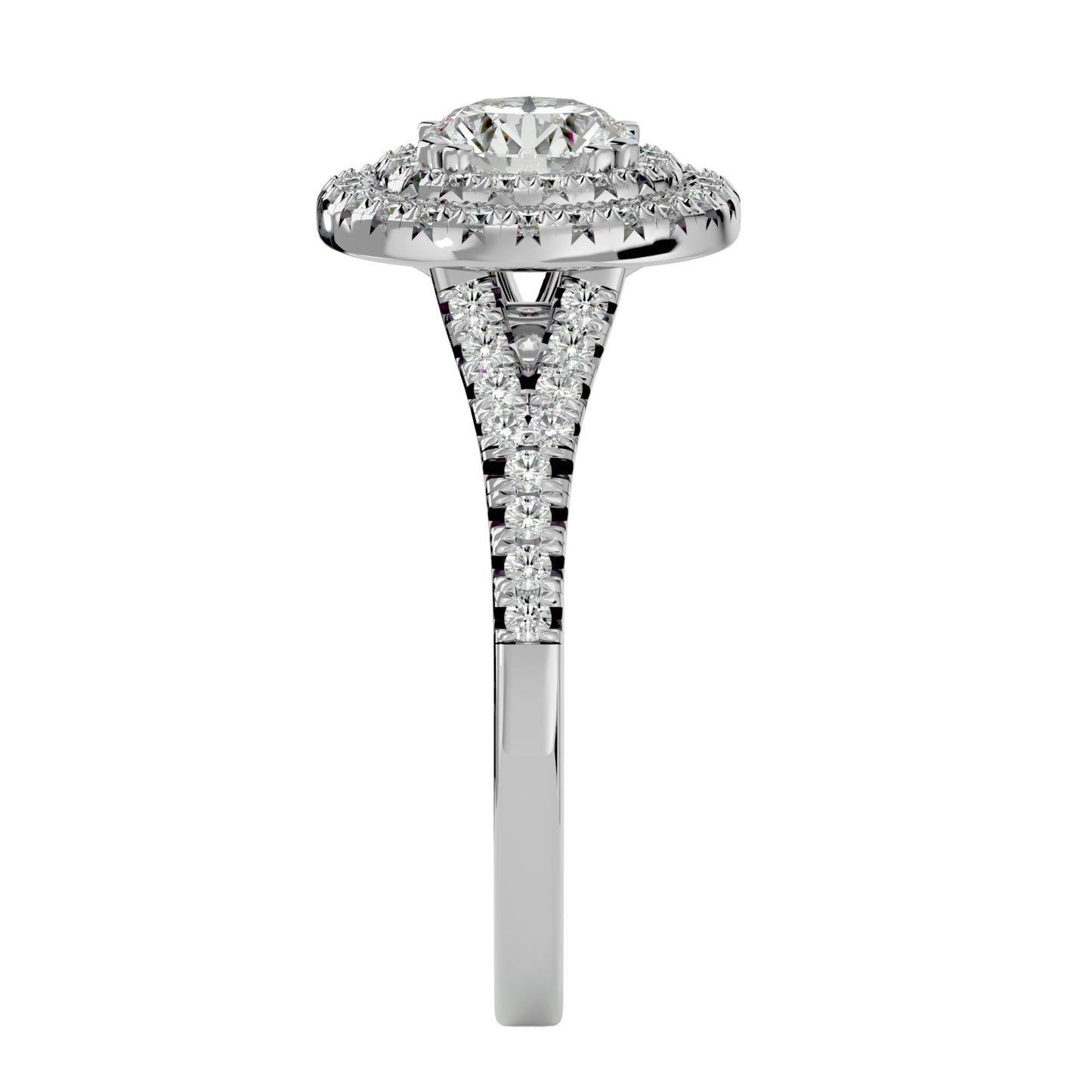 Shailey double halo diamond engagement ring