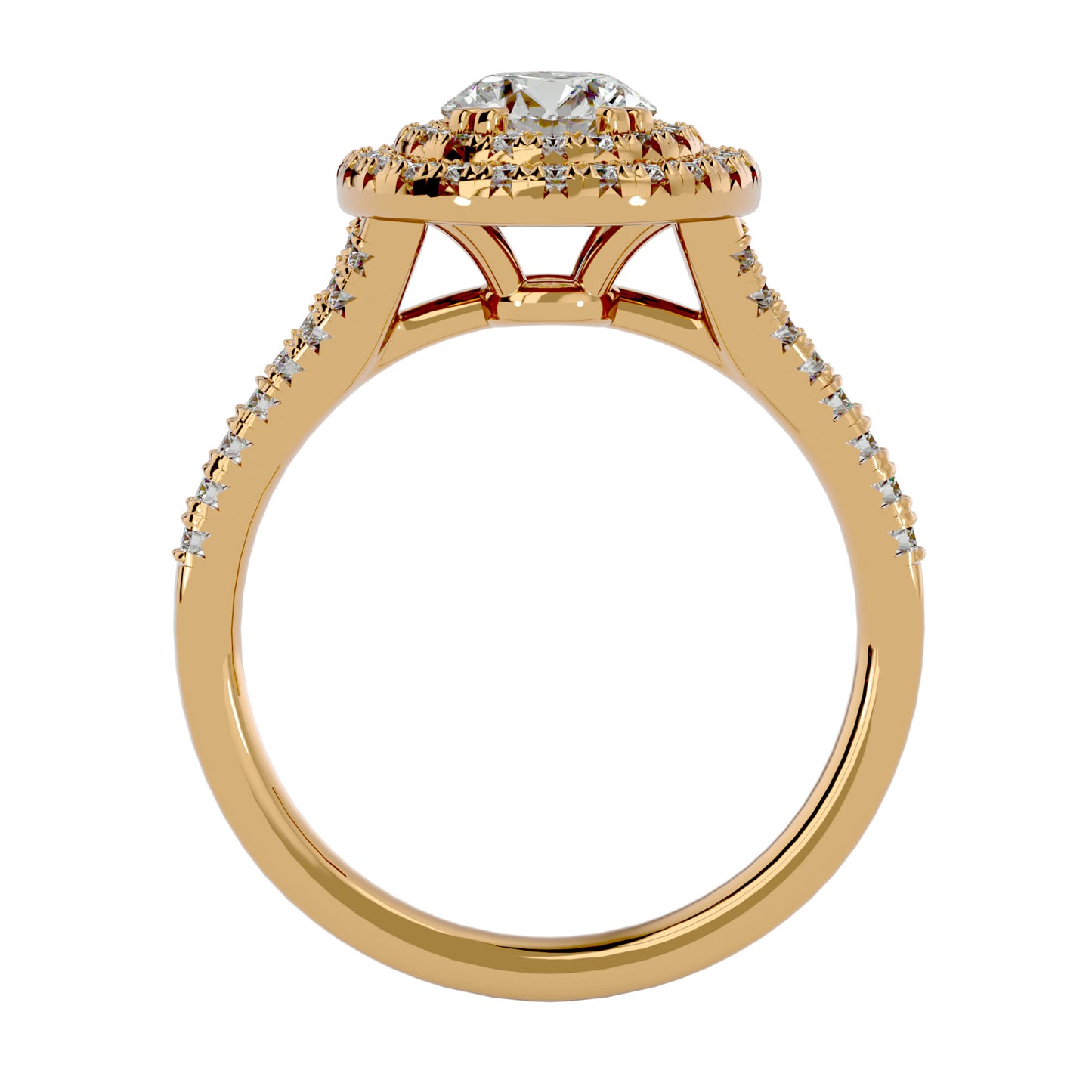 Shailey double halo diamond engagement ring