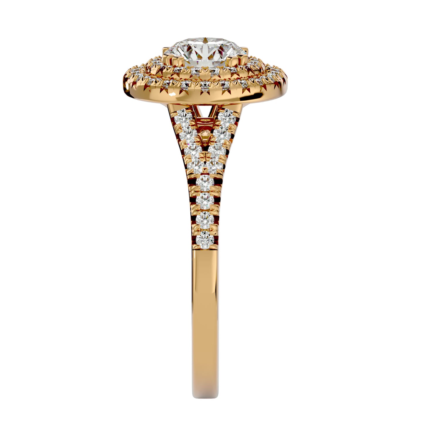 Shailey double halo diamond engagement ring
