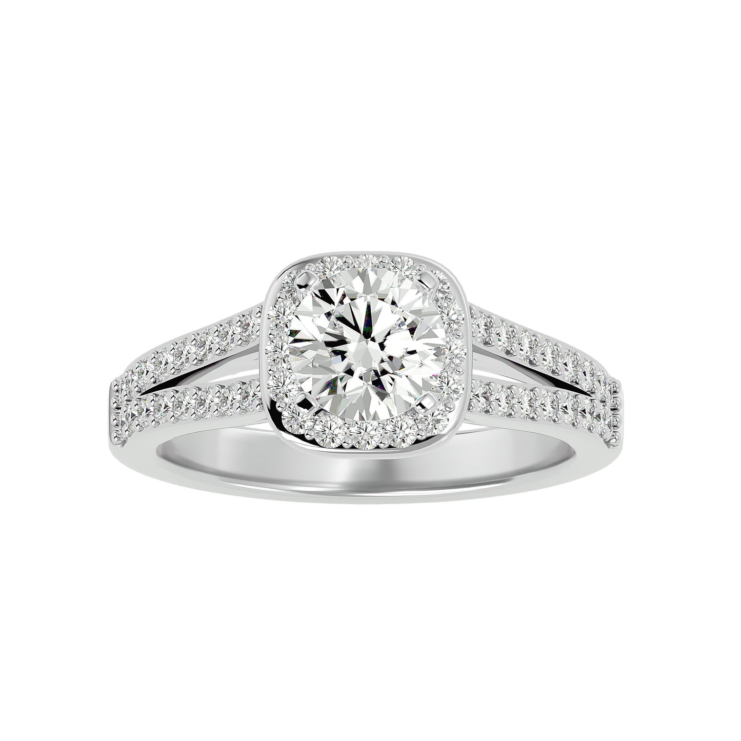Rummy split shank diamond engagement ring