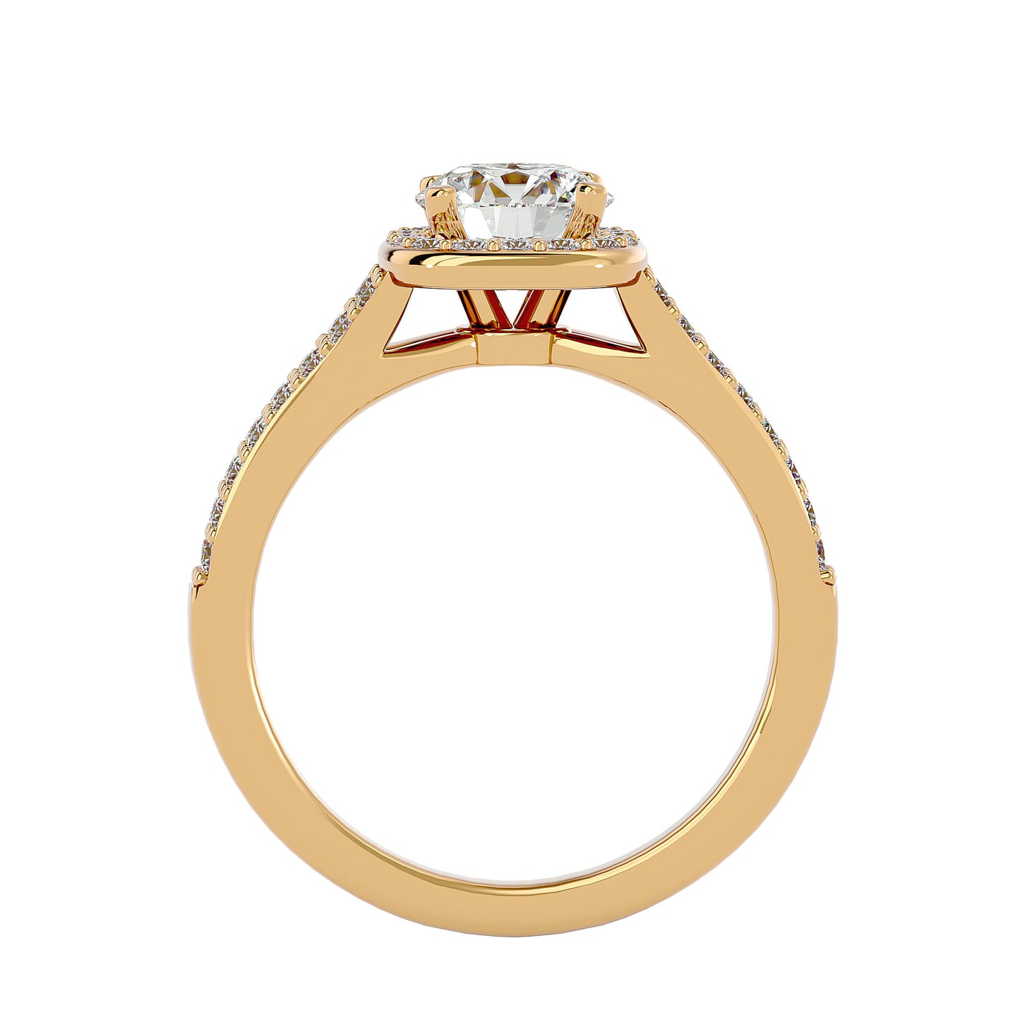 Rummy split shank diamond engagement ring