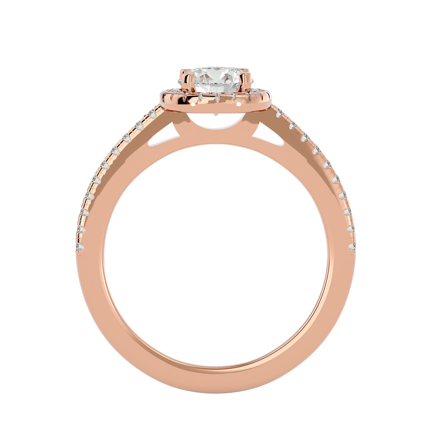 Cassy halo diamond engagement ring