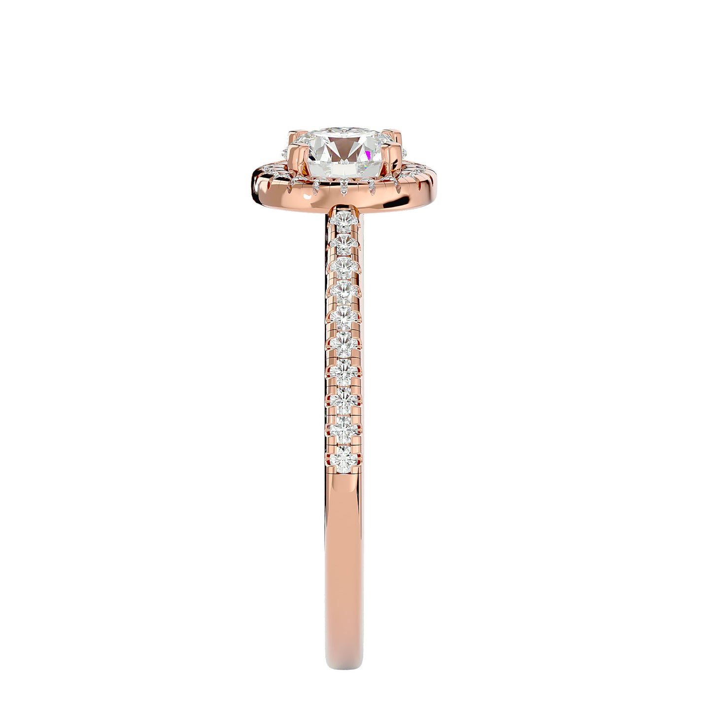 Cassy halo diamond engagement ring