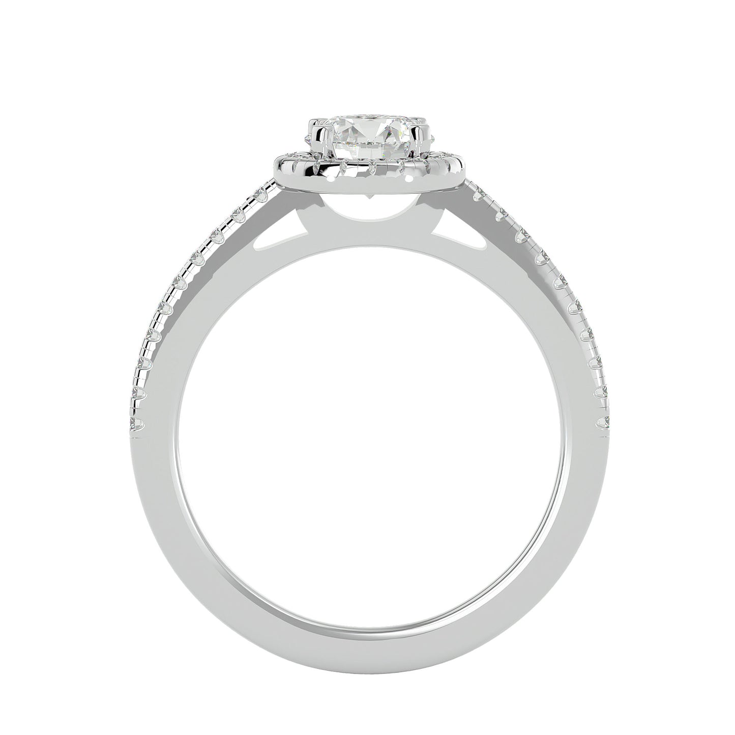 Cassy halo diamond engagement ring
