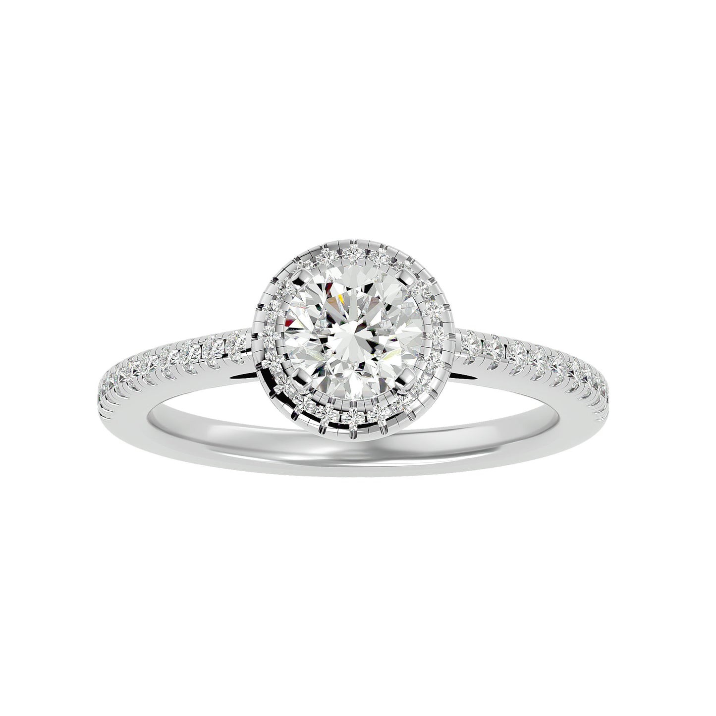 Cassy halo diamond engagement ring
