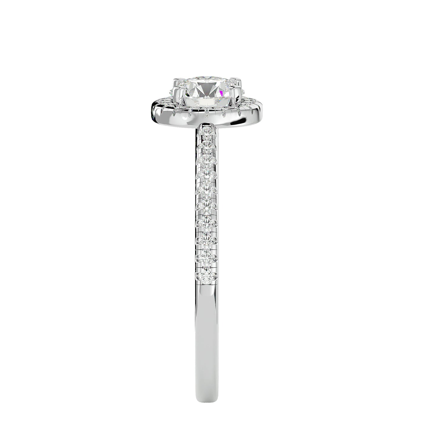 Cassy halo diamond engagement ring