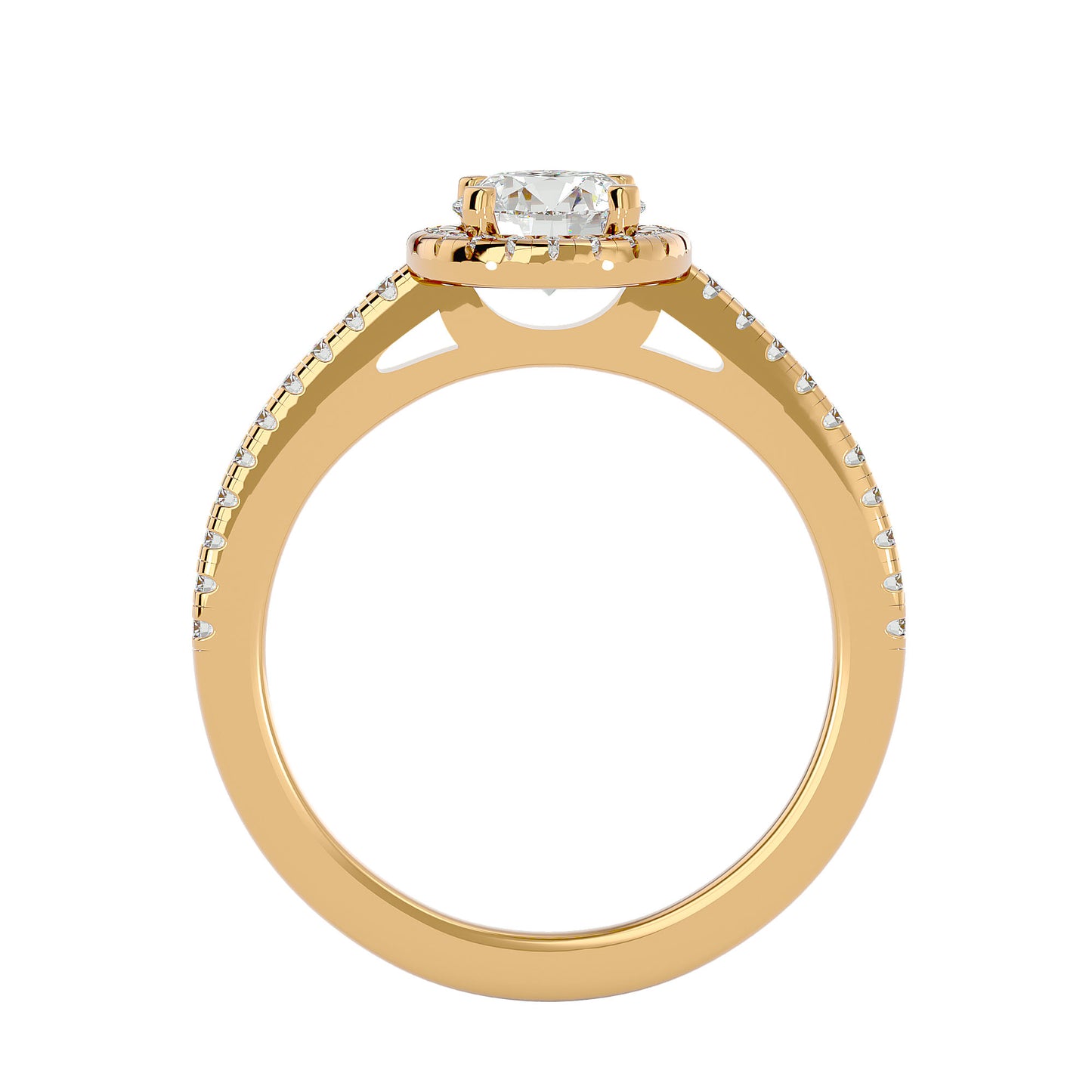 Cassy halo diamond engagement ring