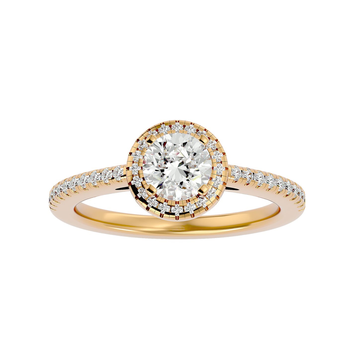 Cassy halo diamond engagement ring