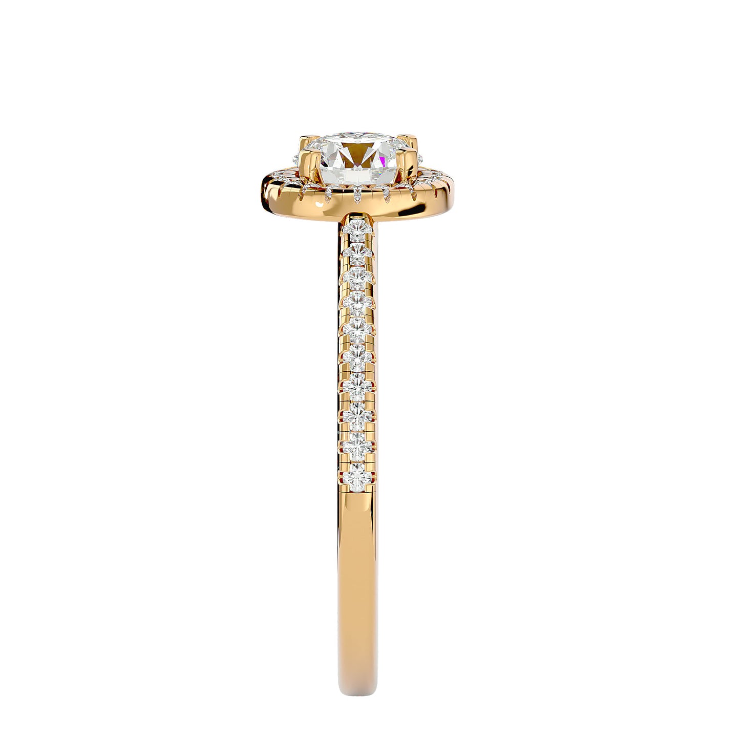 Cassy halo diamond engagement ring
