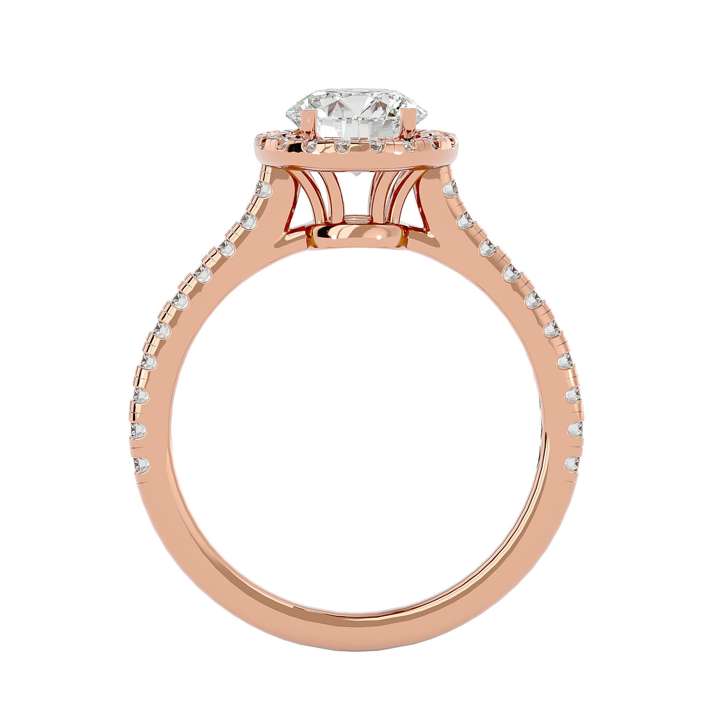 Nelly halo diamond engagement ring