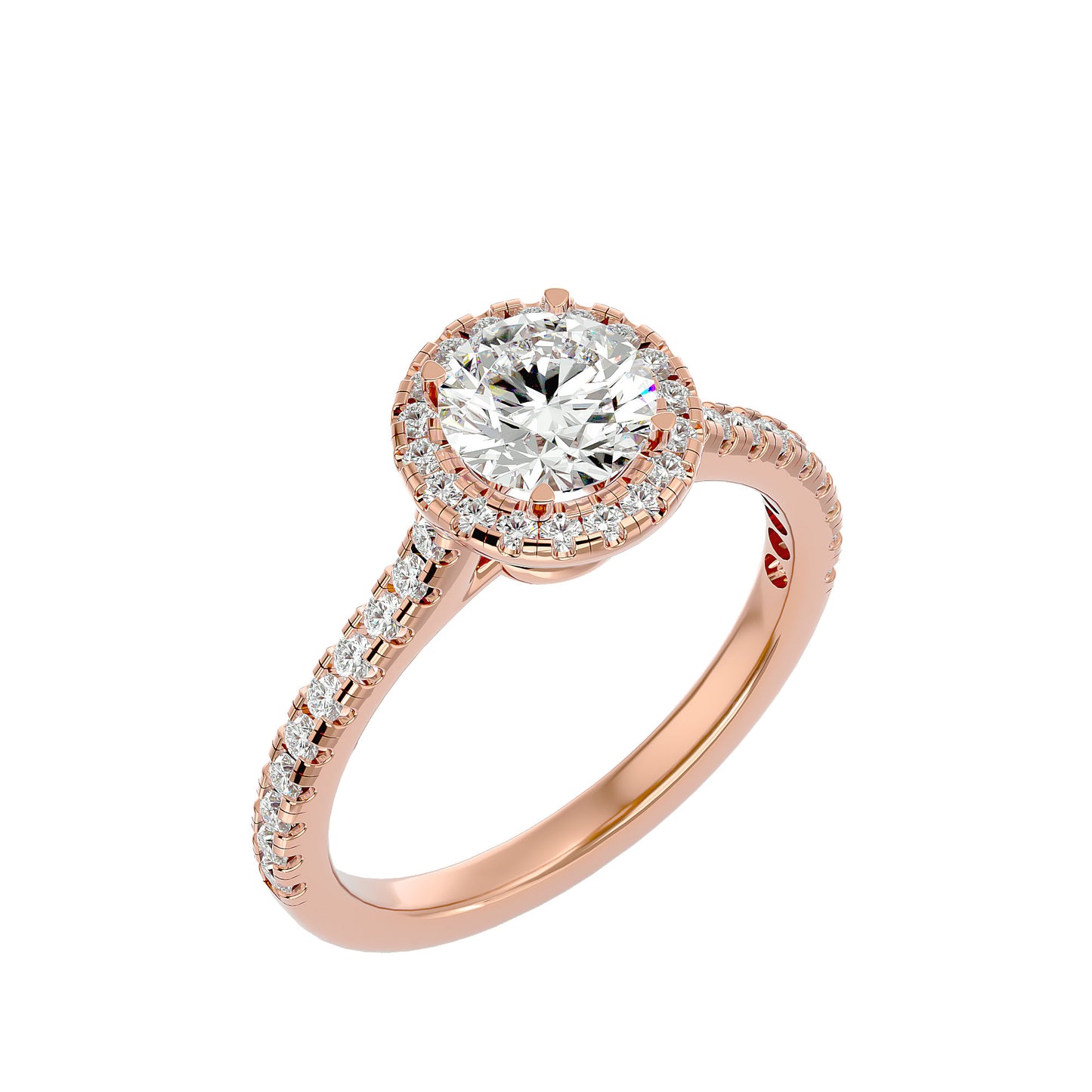 Nelly halo diamond engagement ring