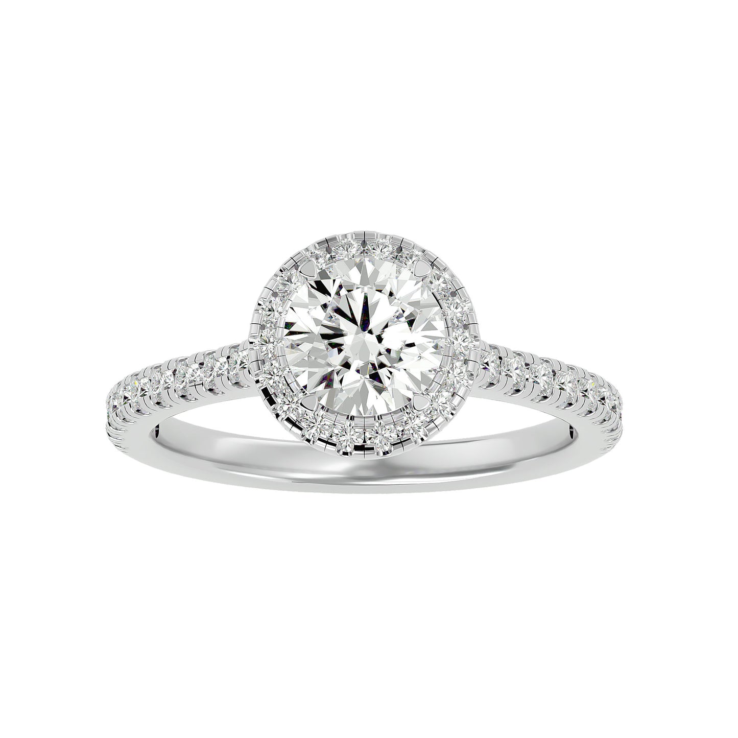 Nelly halo diamond engagement ring