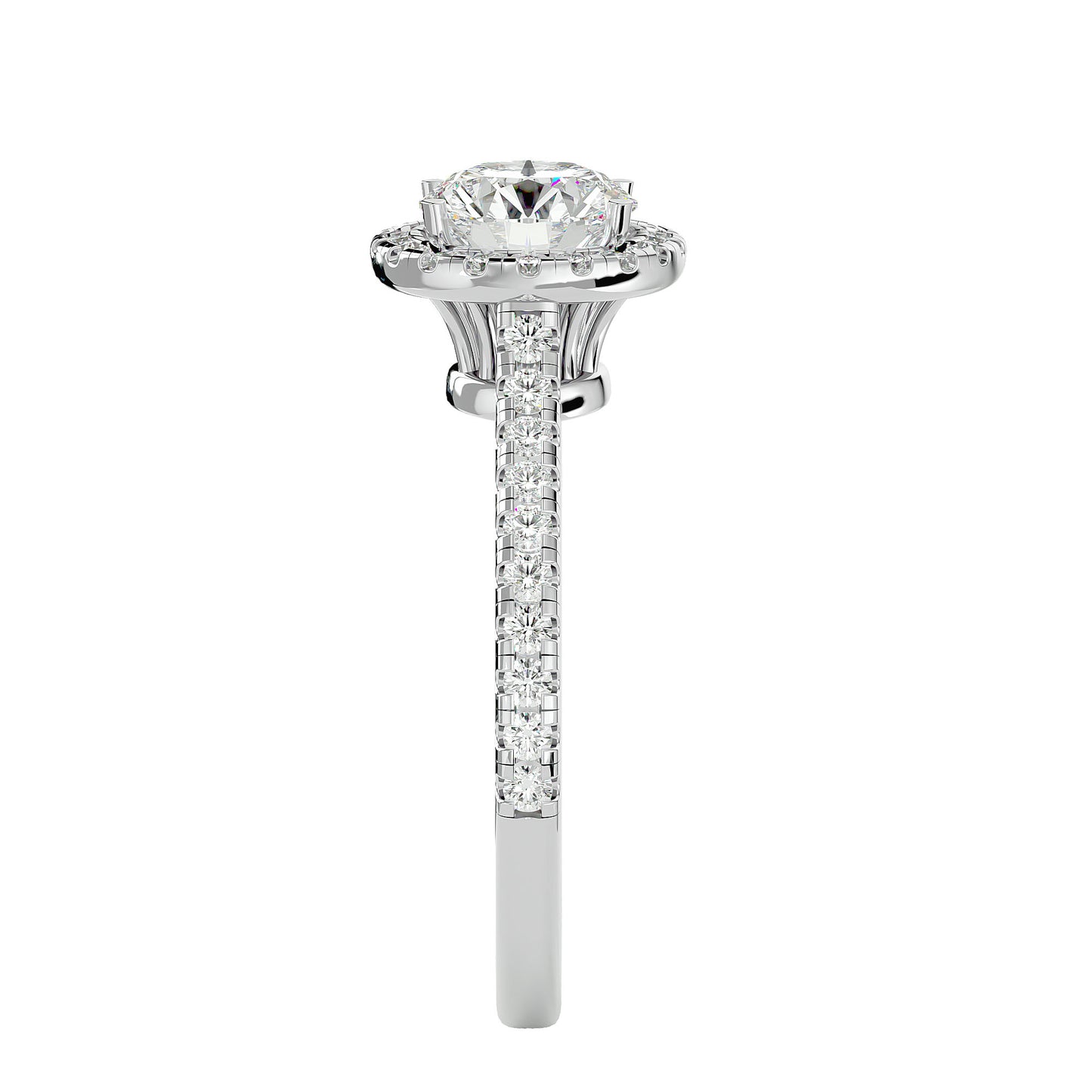 Nelly halo diamond engagement ring