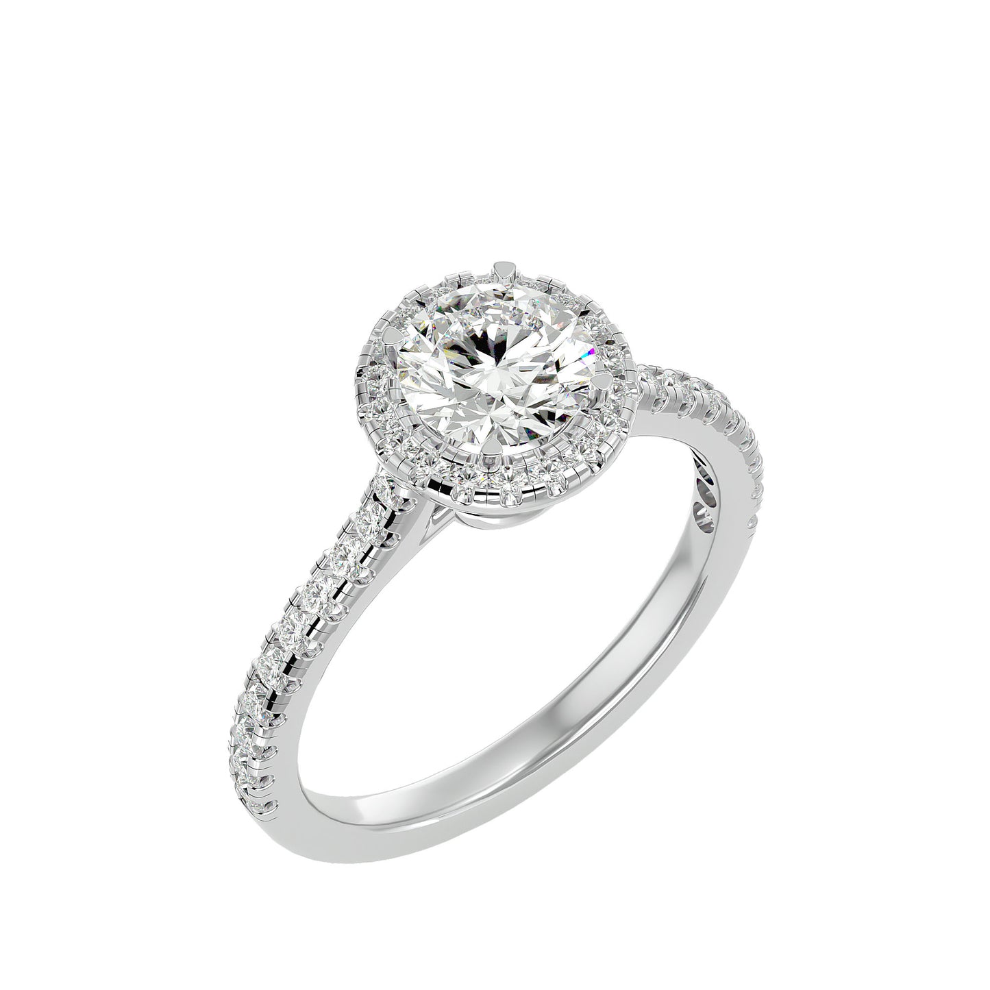 Nelly halo diamond engagement ring