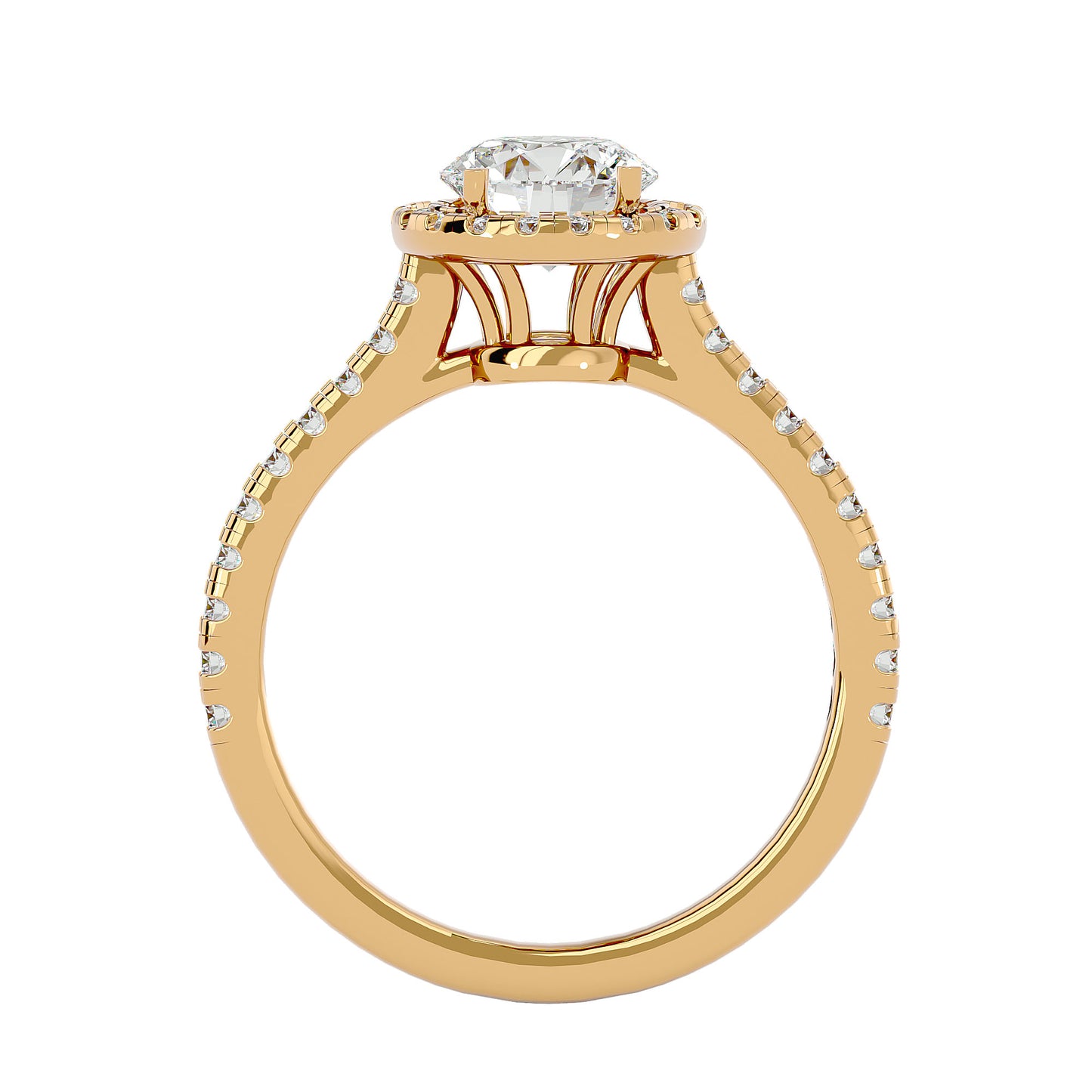 Nelly halo diamond engagement ring