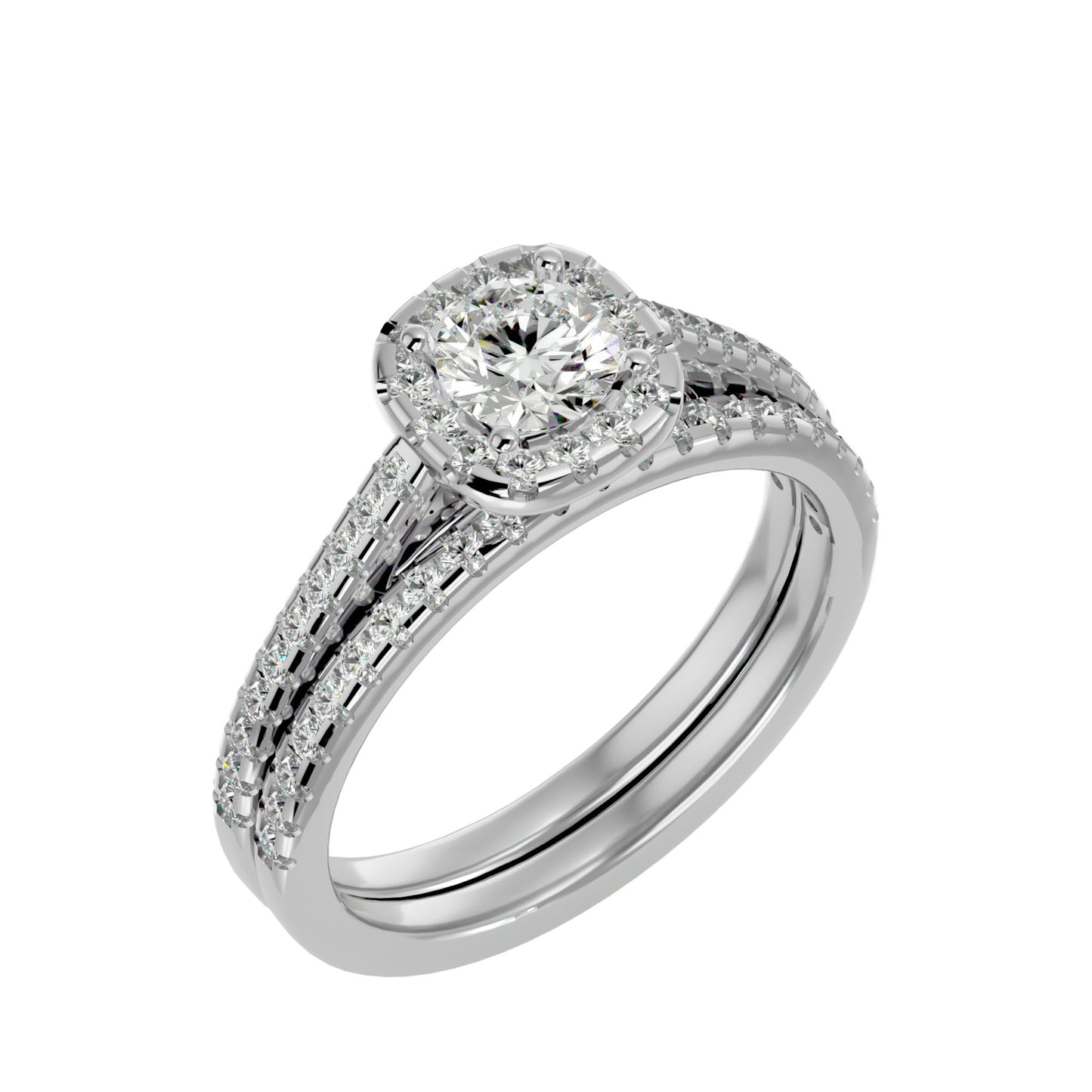 Soi Halo diamond engagement ring