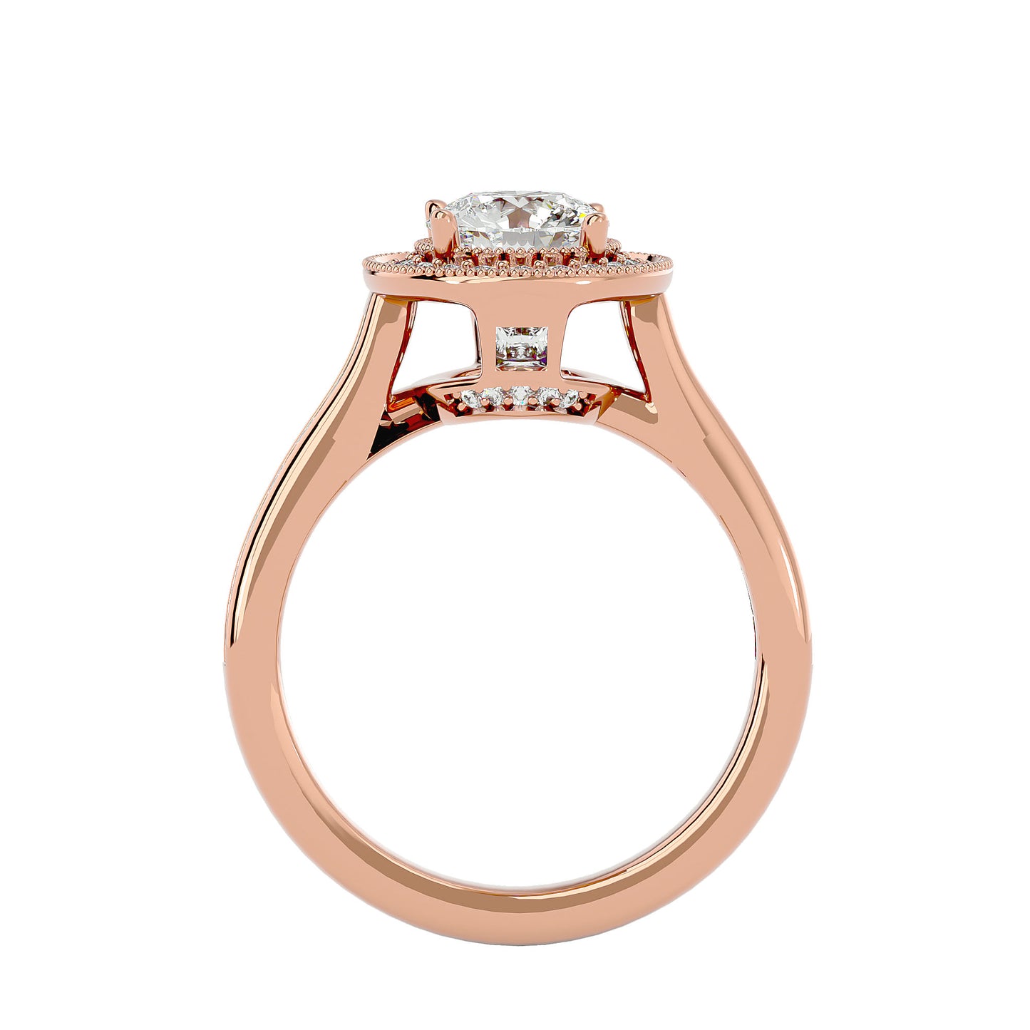 Torie Halo diamond engagement ring