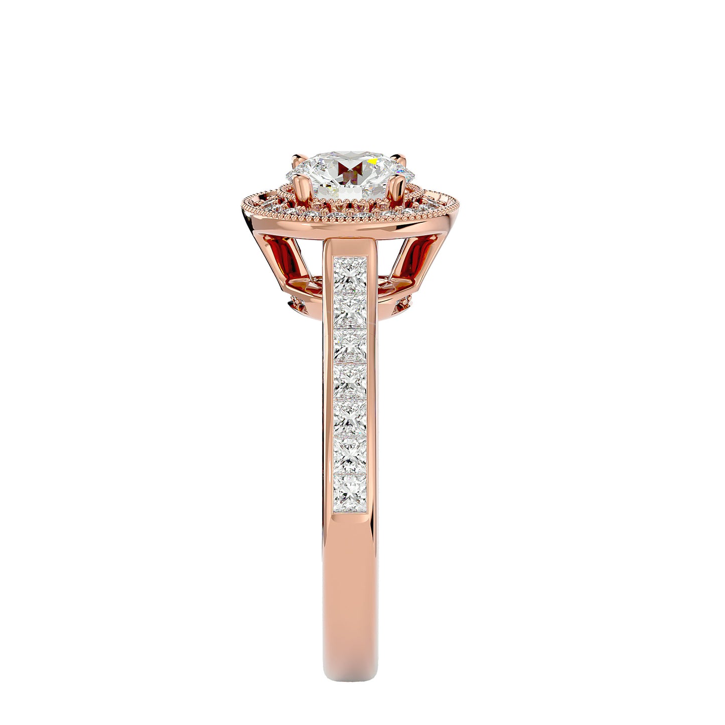Torie Halo diamond engagement ring