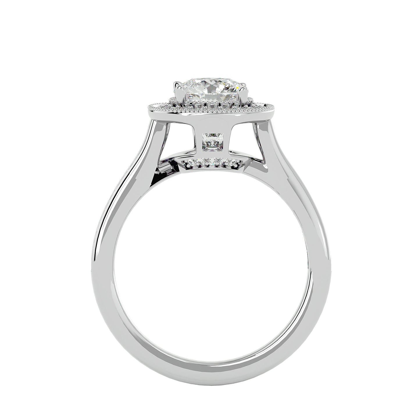 Torie Halo diamond engagement ring