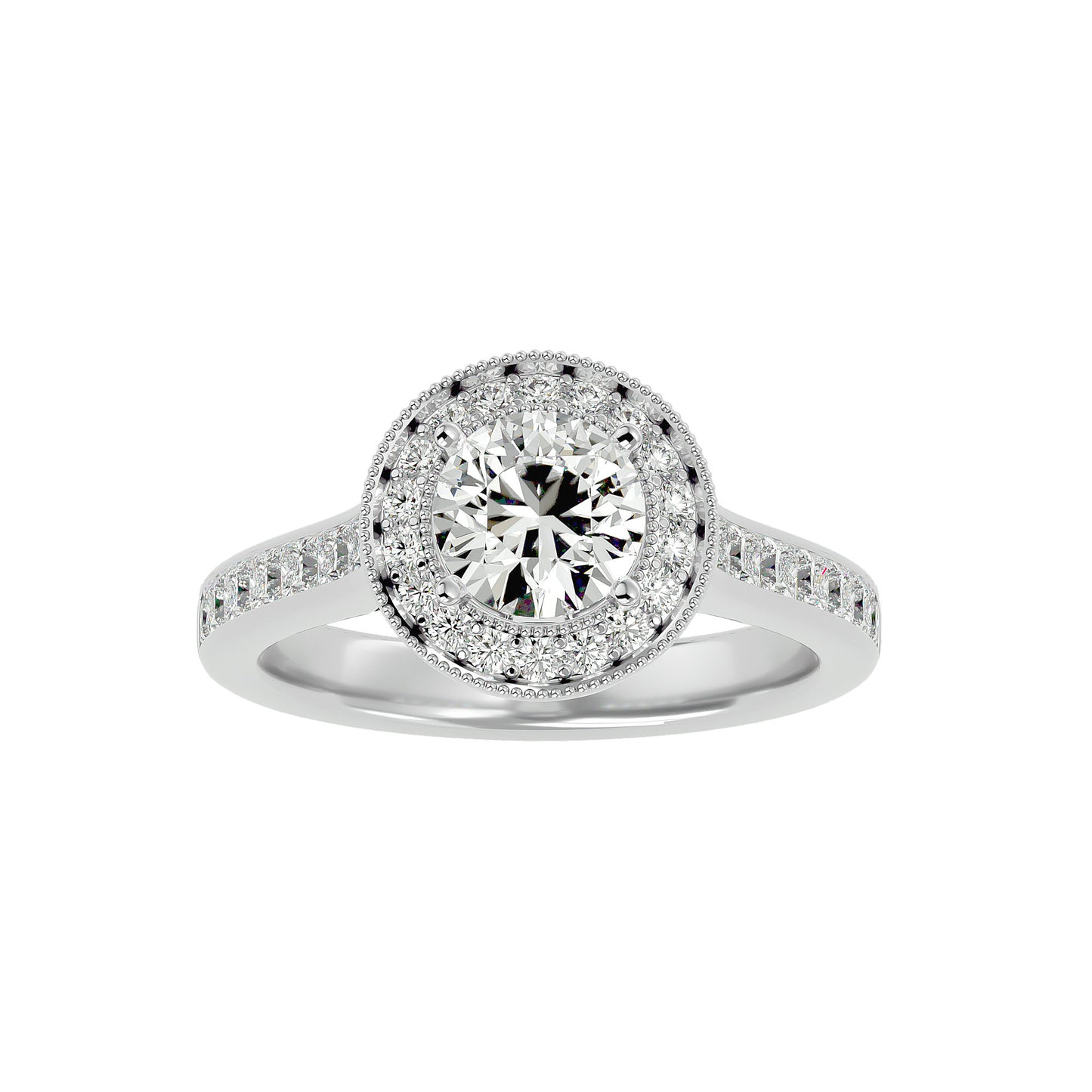 Torie Halo diamond engagement ring