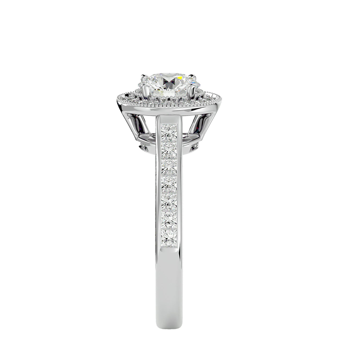 Torie Halo diamond engagement ring