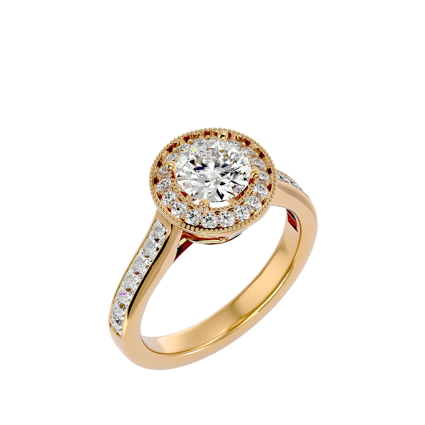 Torie Halo diamond engagement ring
