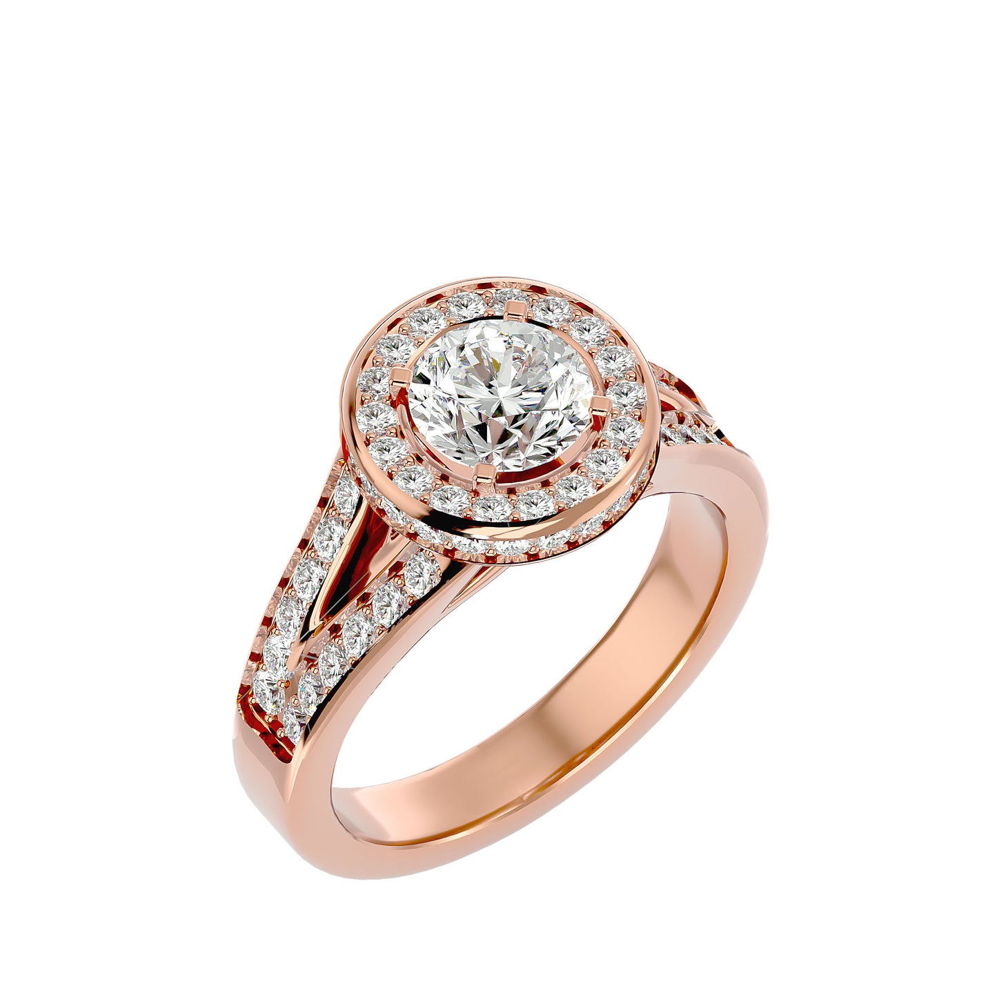 Stuller halo round diamond engagement ring