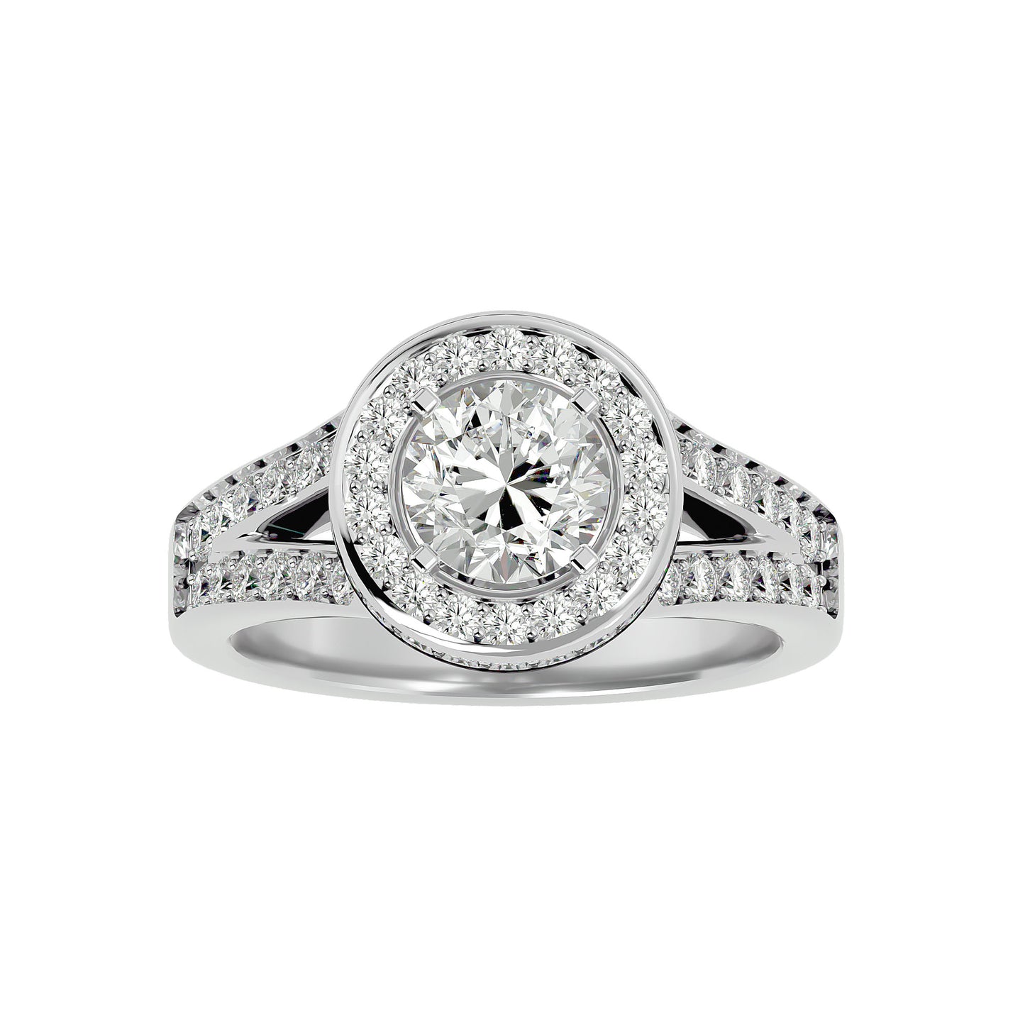 Stuller halo round diamond engagement ring