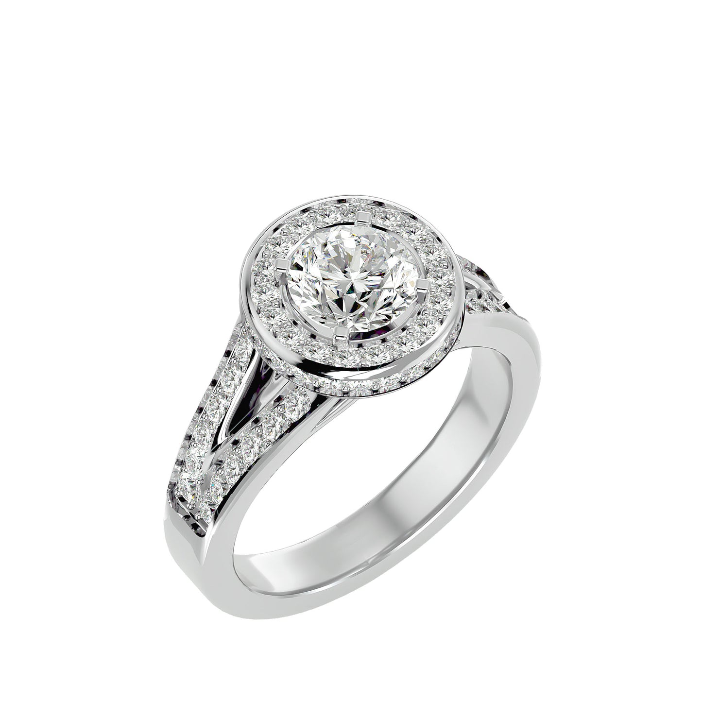 Stuller halo round diamond engagement ring