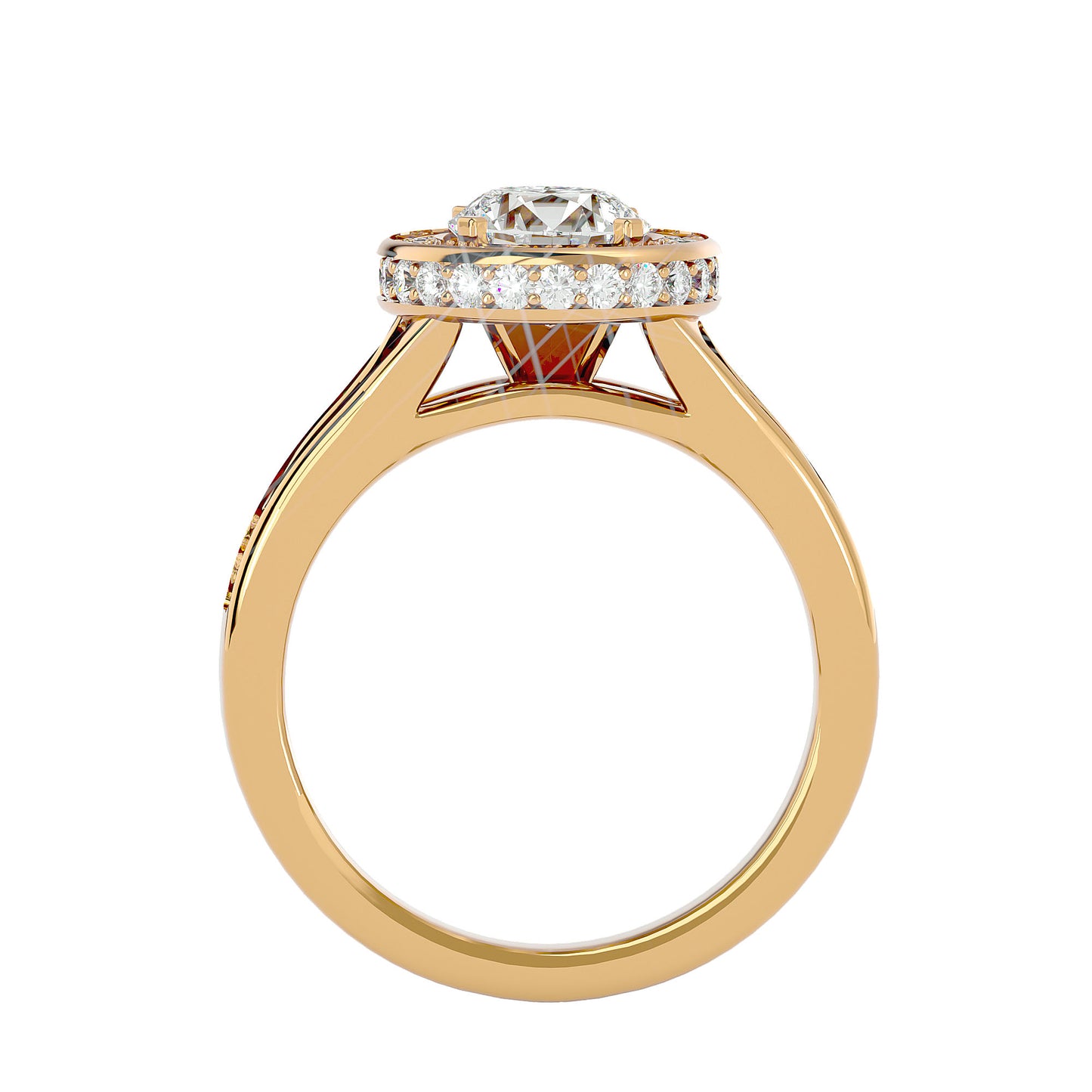 Stuller halo round diamond engagement ring