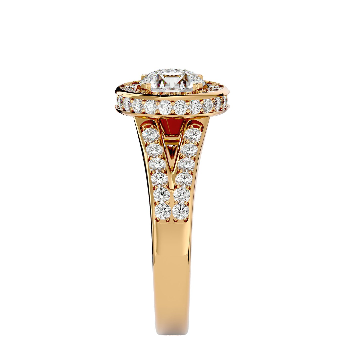 Stuller halo round diamond engagement ring
